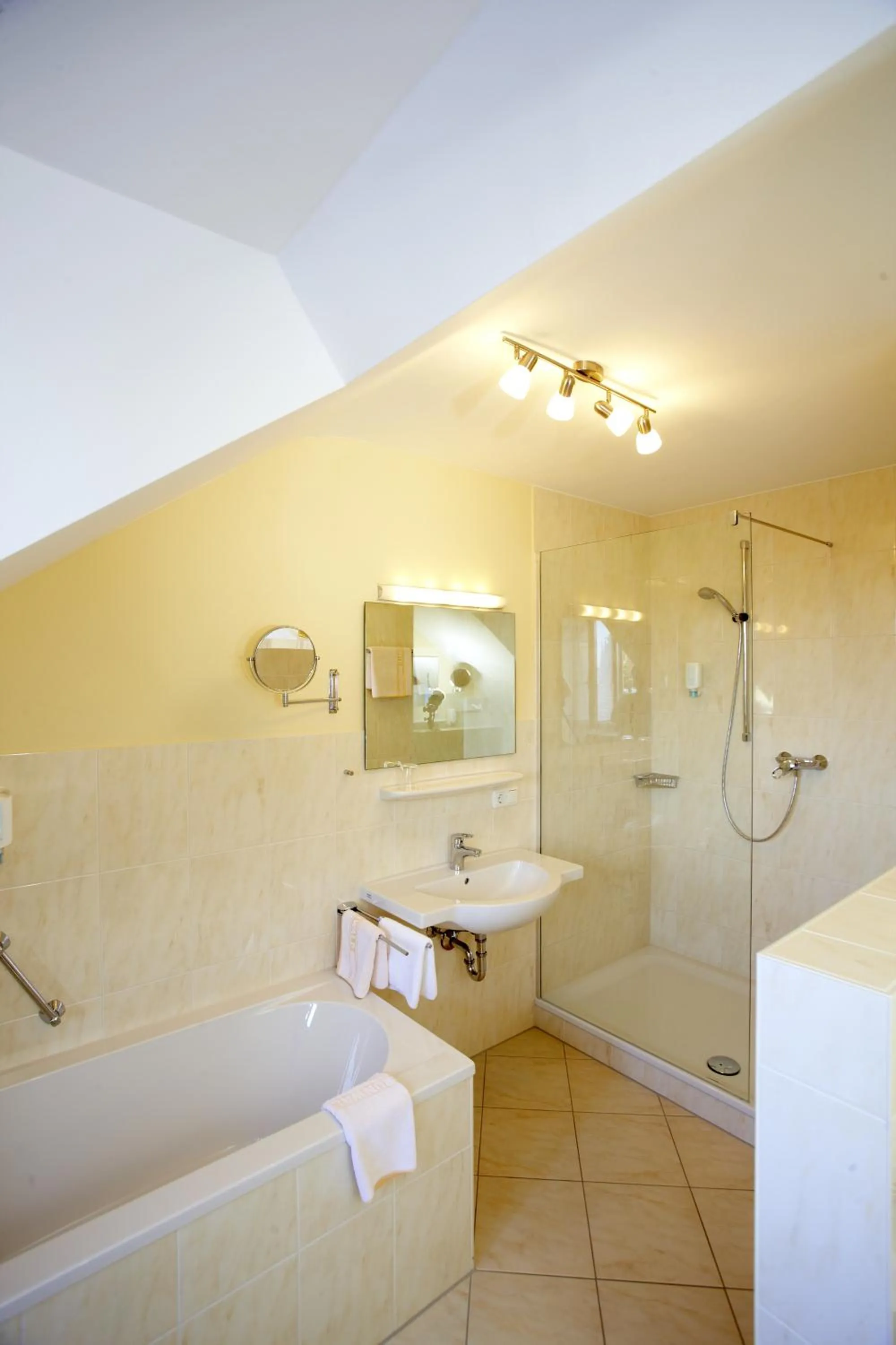 Shower in Hotel Grünwald