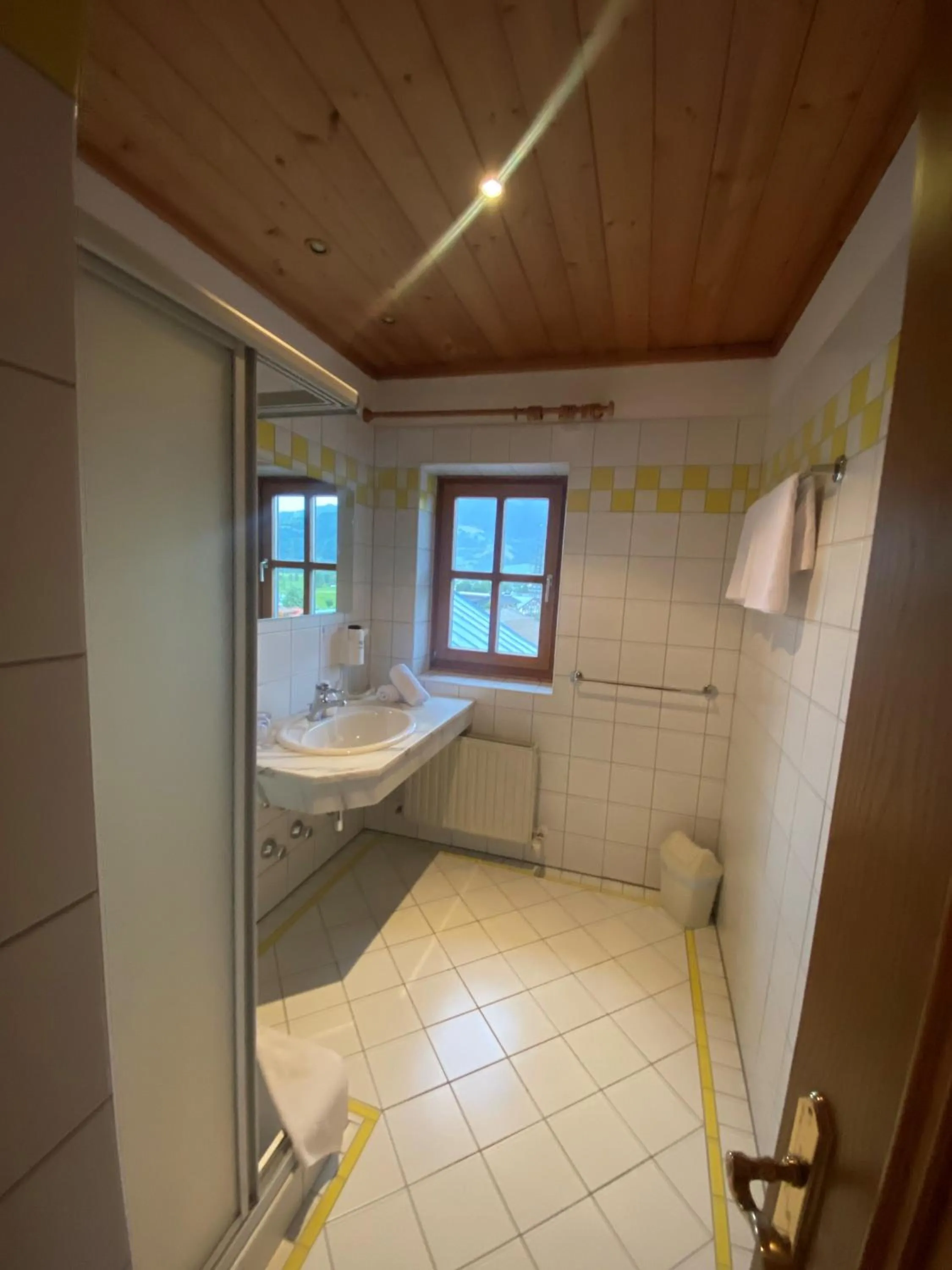 Shower in Hotel Gasthof Mitteregger - BEST PLACE in town with summercard included