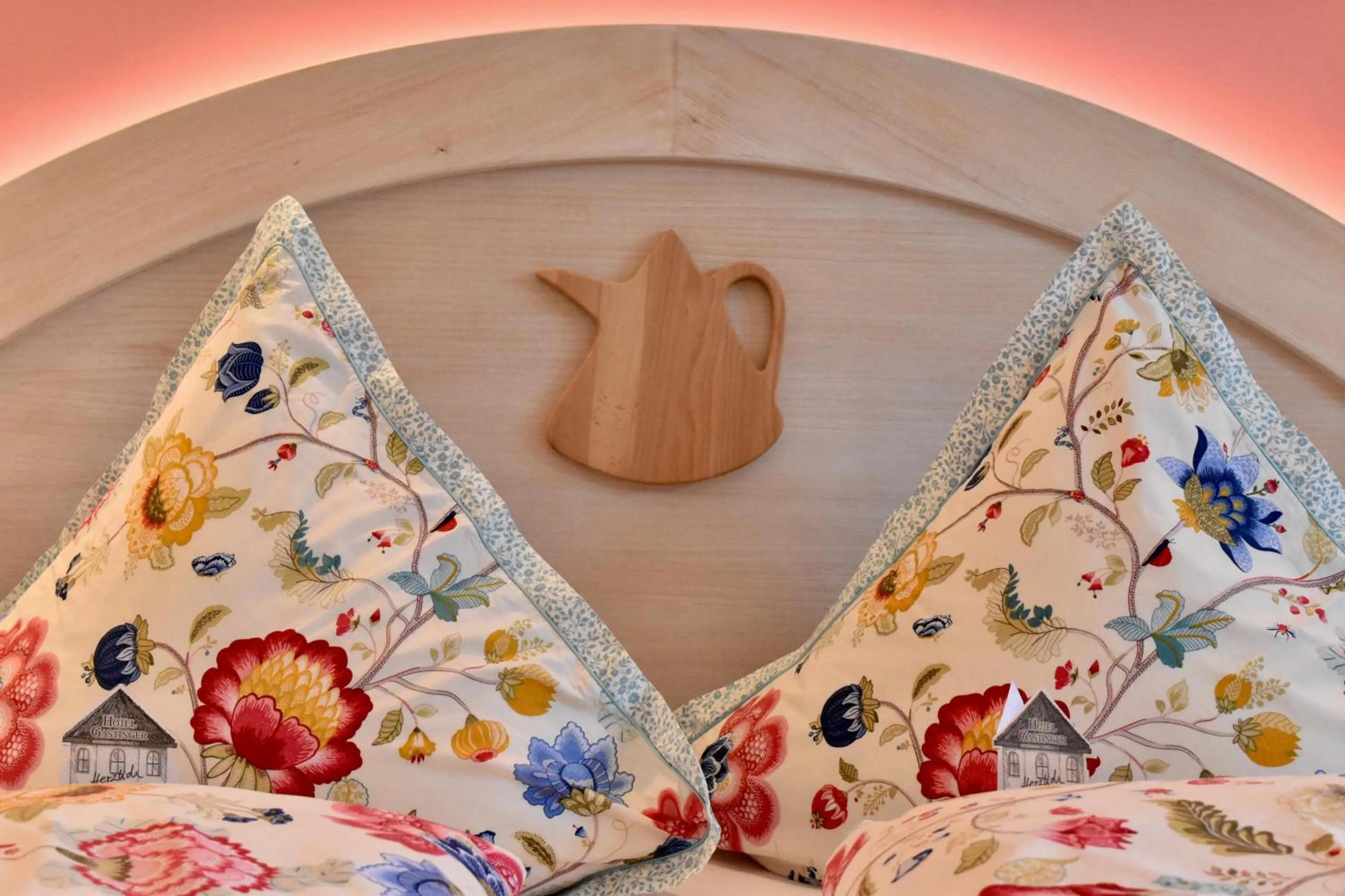 Decorative detail, Bed in Gastinger Hotel-Restaurant