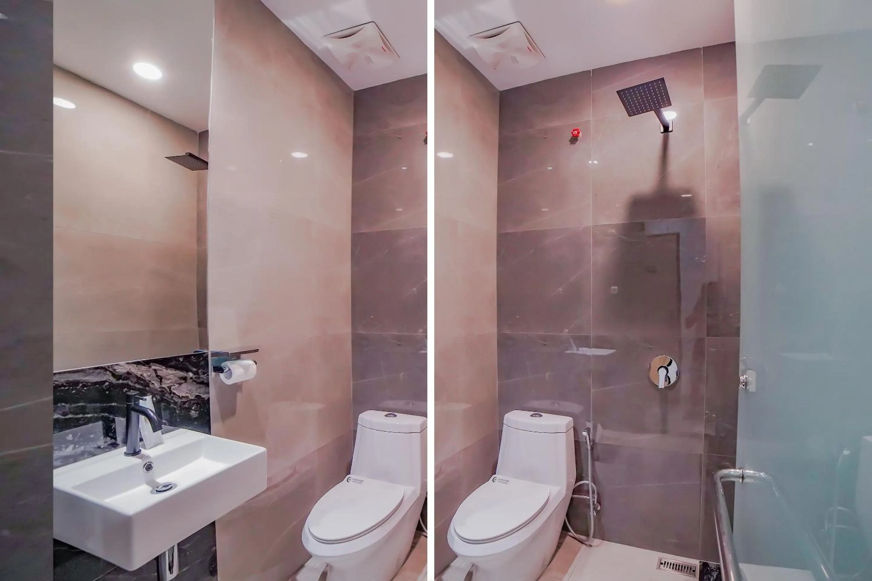 Bathroom in Capital O 90447 Kardopa Hotel Megapark