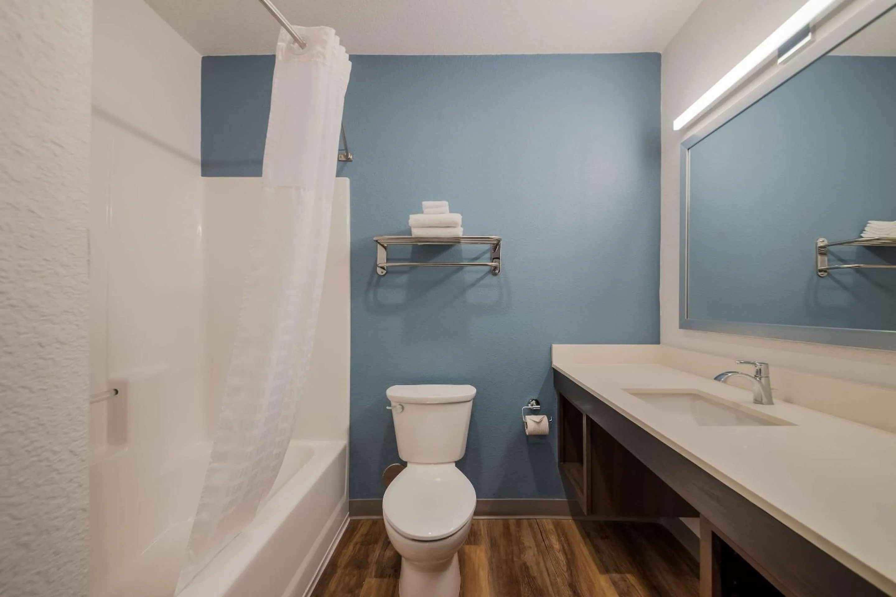 Bathroom in WoodSpring Suites Wesley Chapel-Tampa