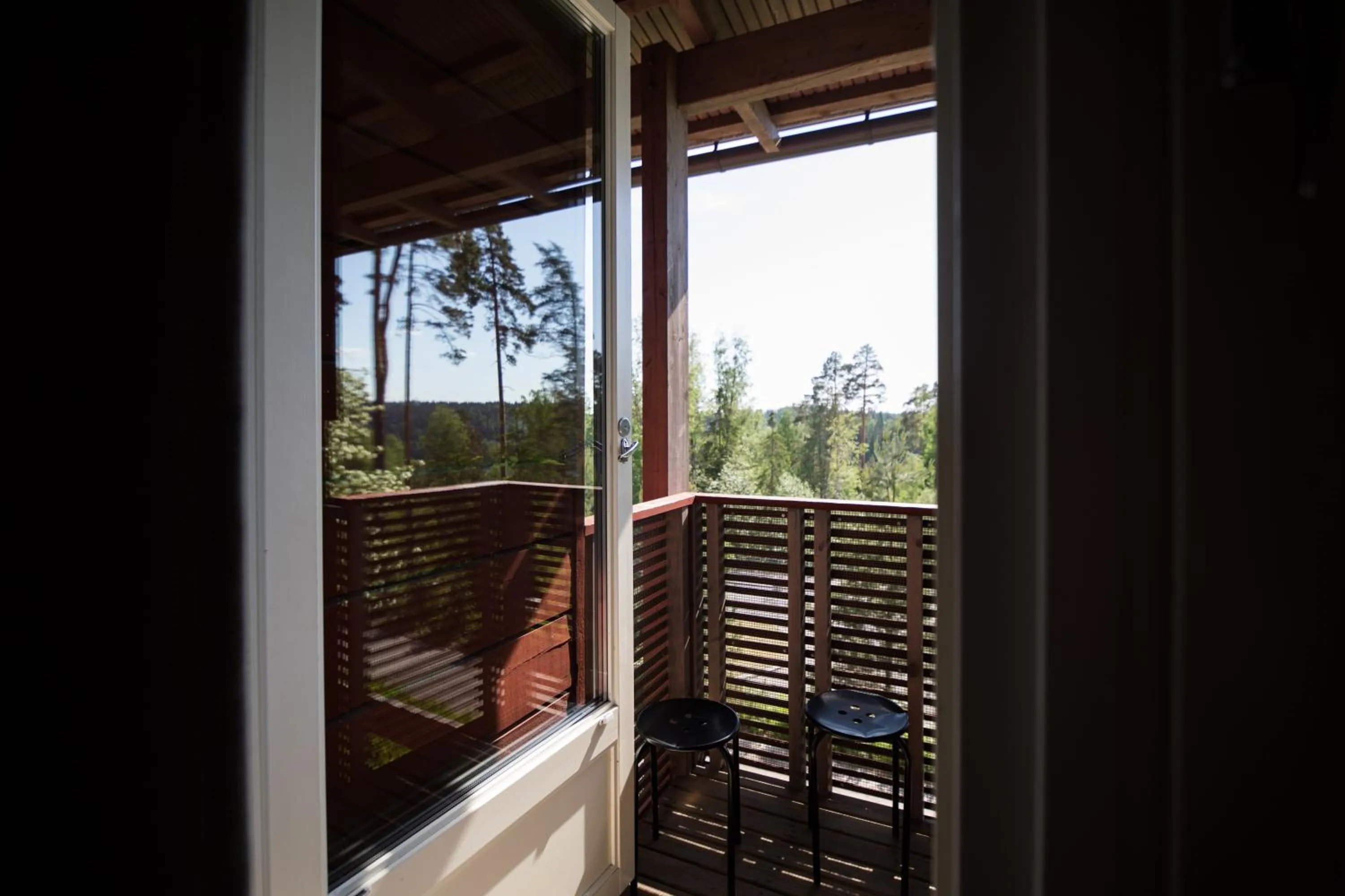 Balcony/Terrace in Haltia Lake Lodge nature boutique hotel & glamping