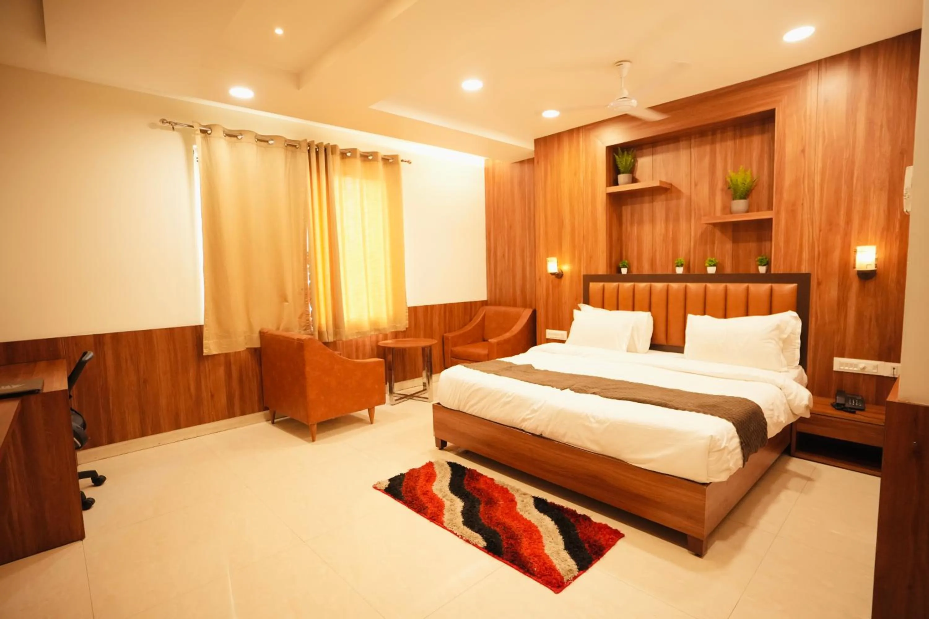 Bed in Hotel Pradeep Star Inn