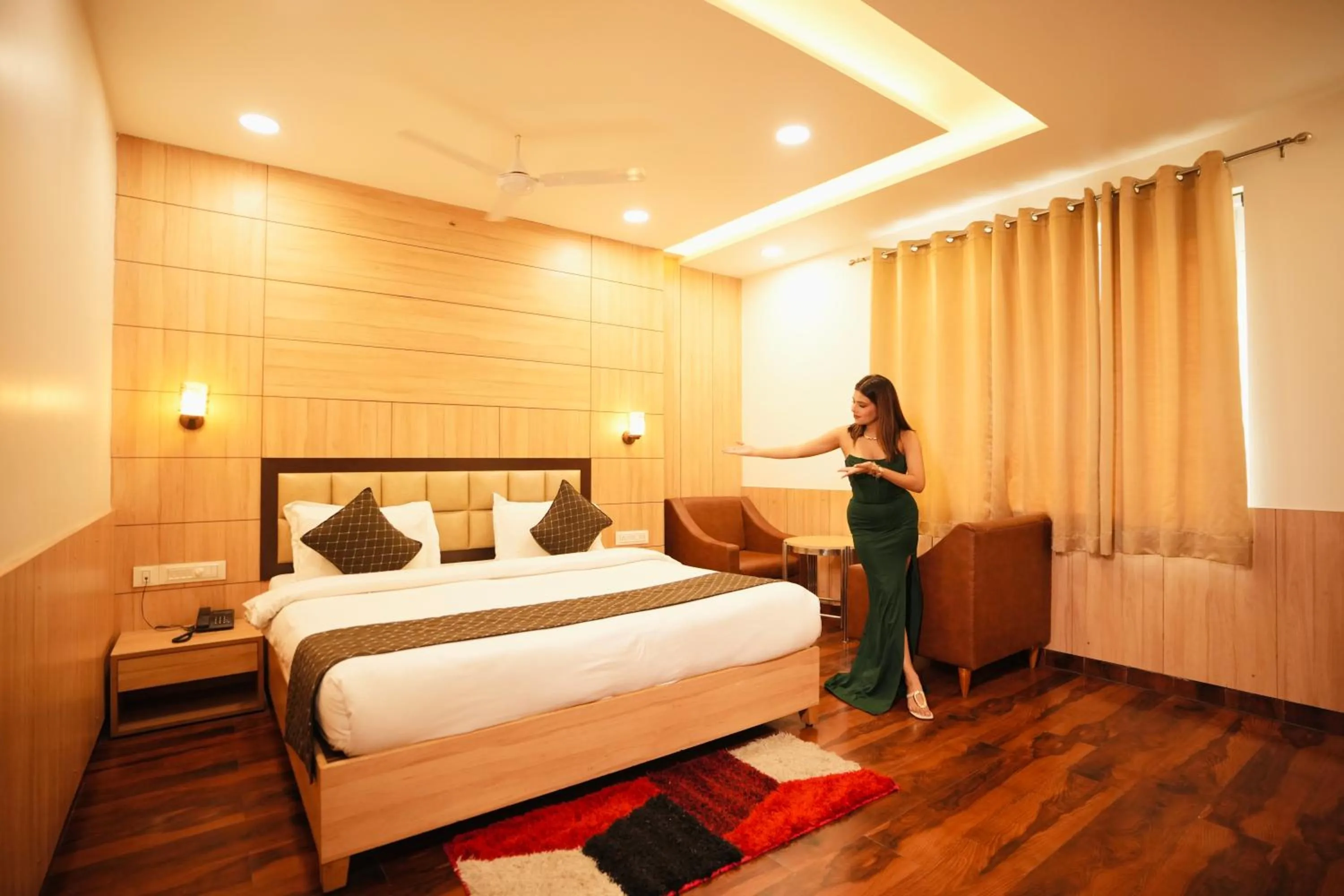 Photo of the whole room, Bed in Hotel Pradeep Star Inn