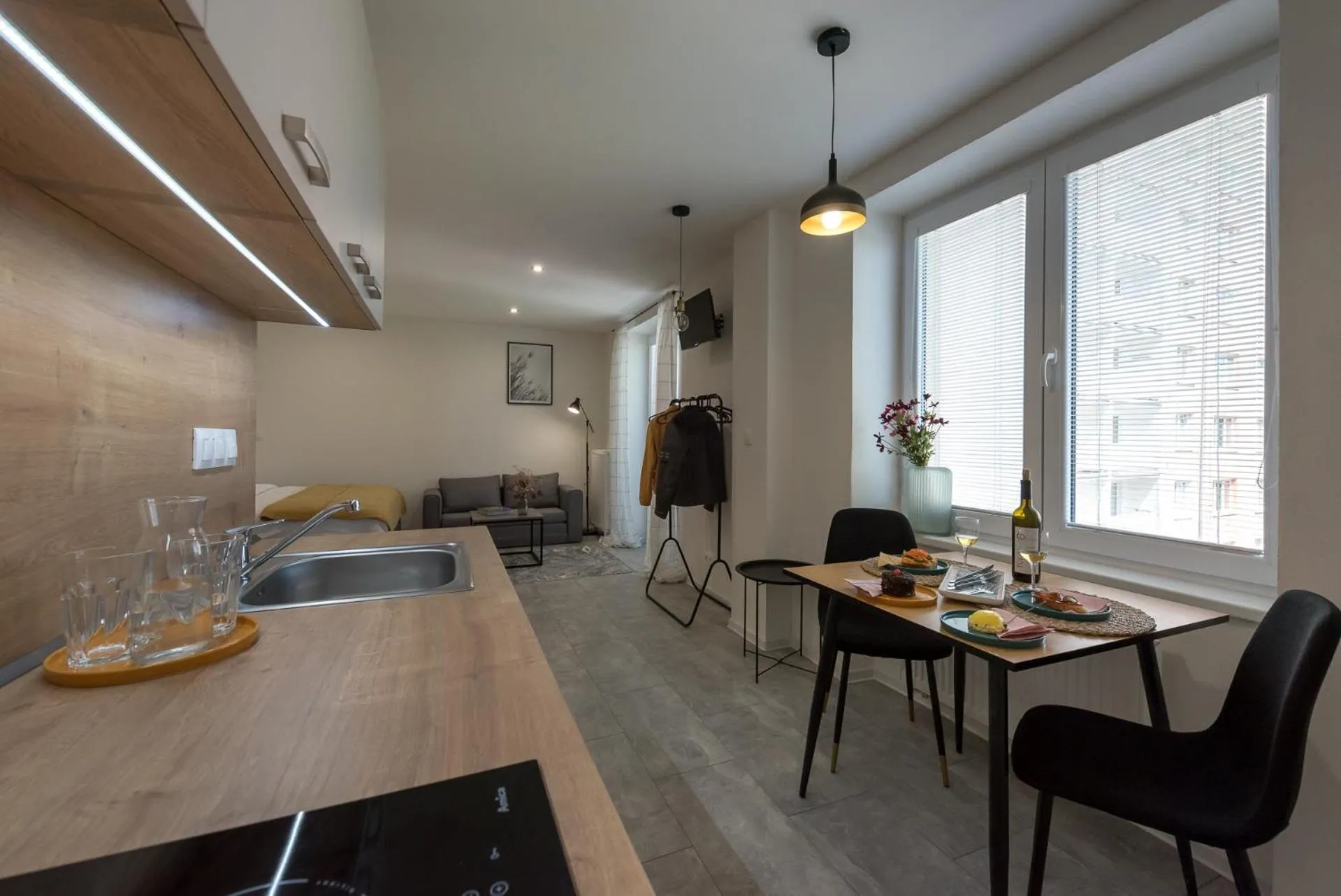Dining area in Symple apartments