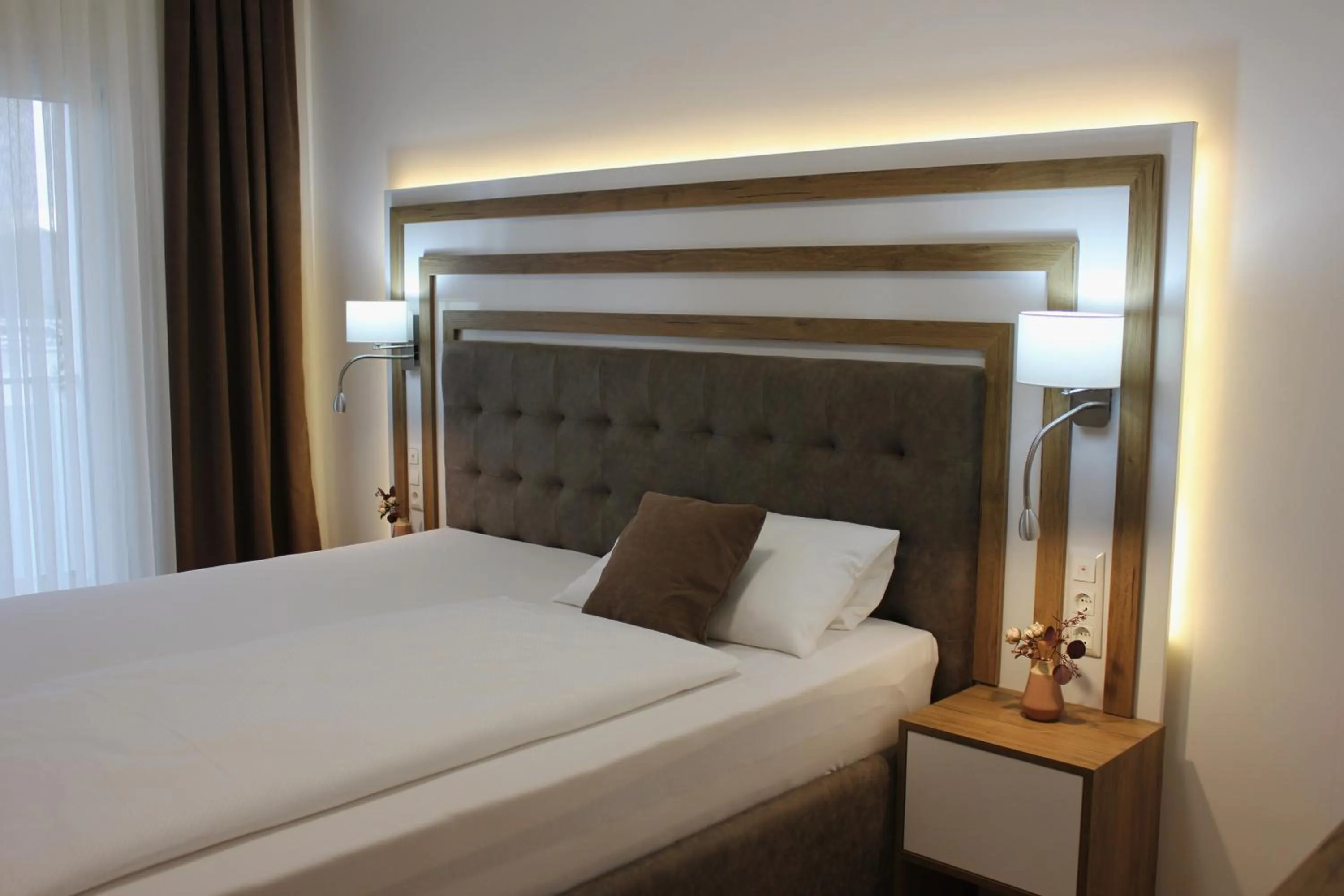 Bed in Hotel Rheinbrücke