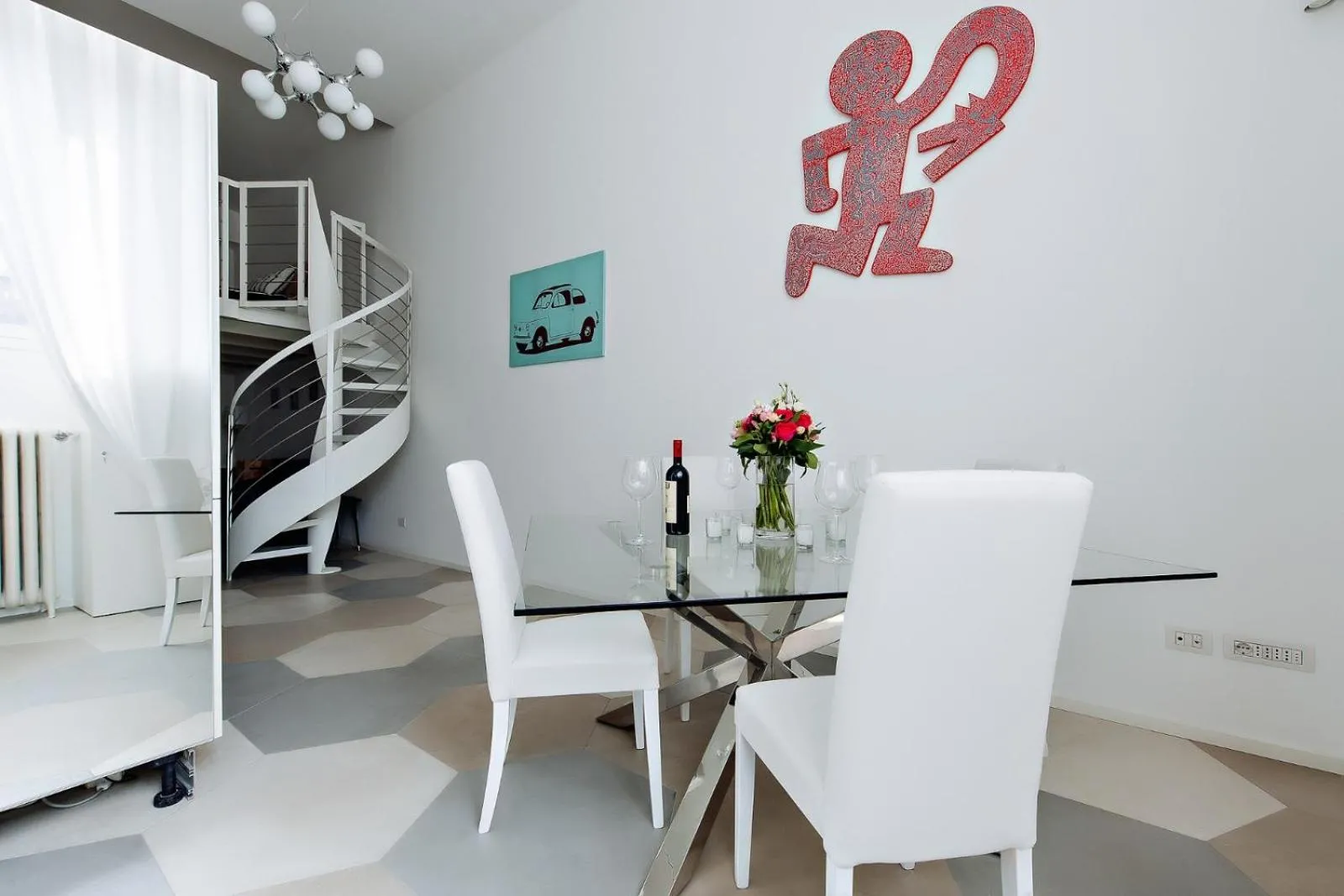 Dining area in Luxury Loft Milano Castello
