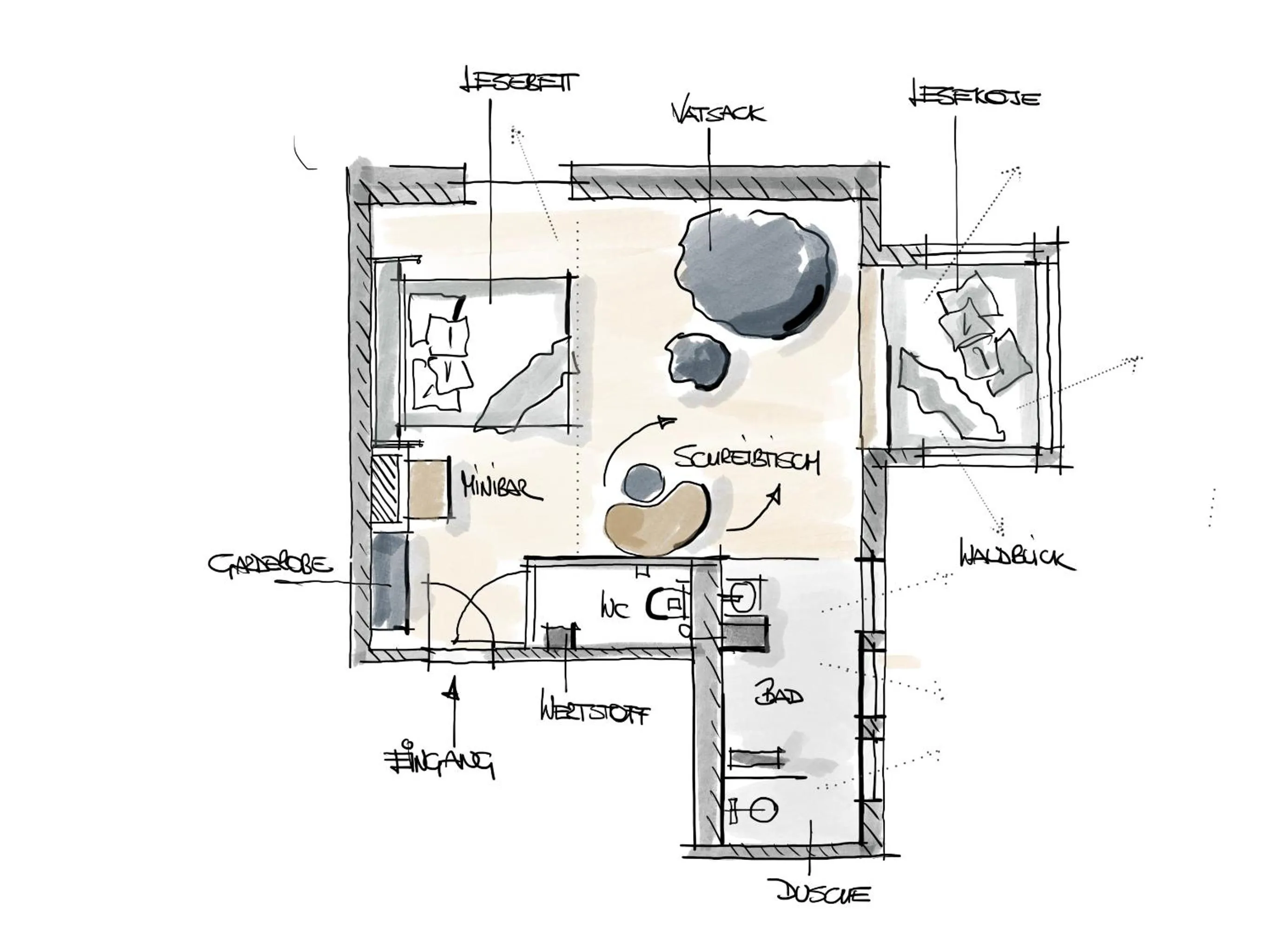 Photo of the whole room in Lesehotel