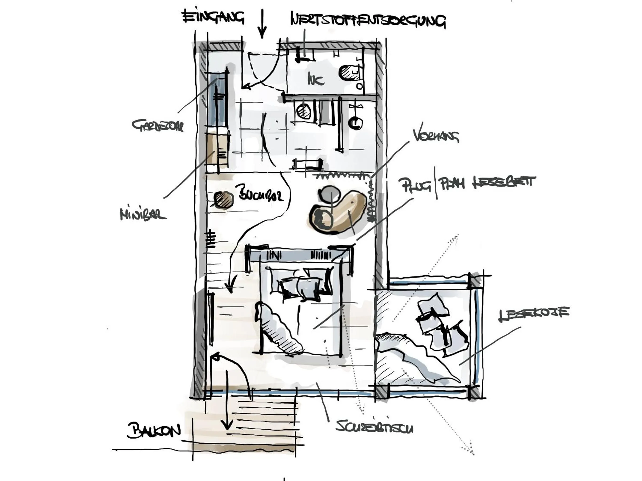 Photo of the whole room in Lesehotel
