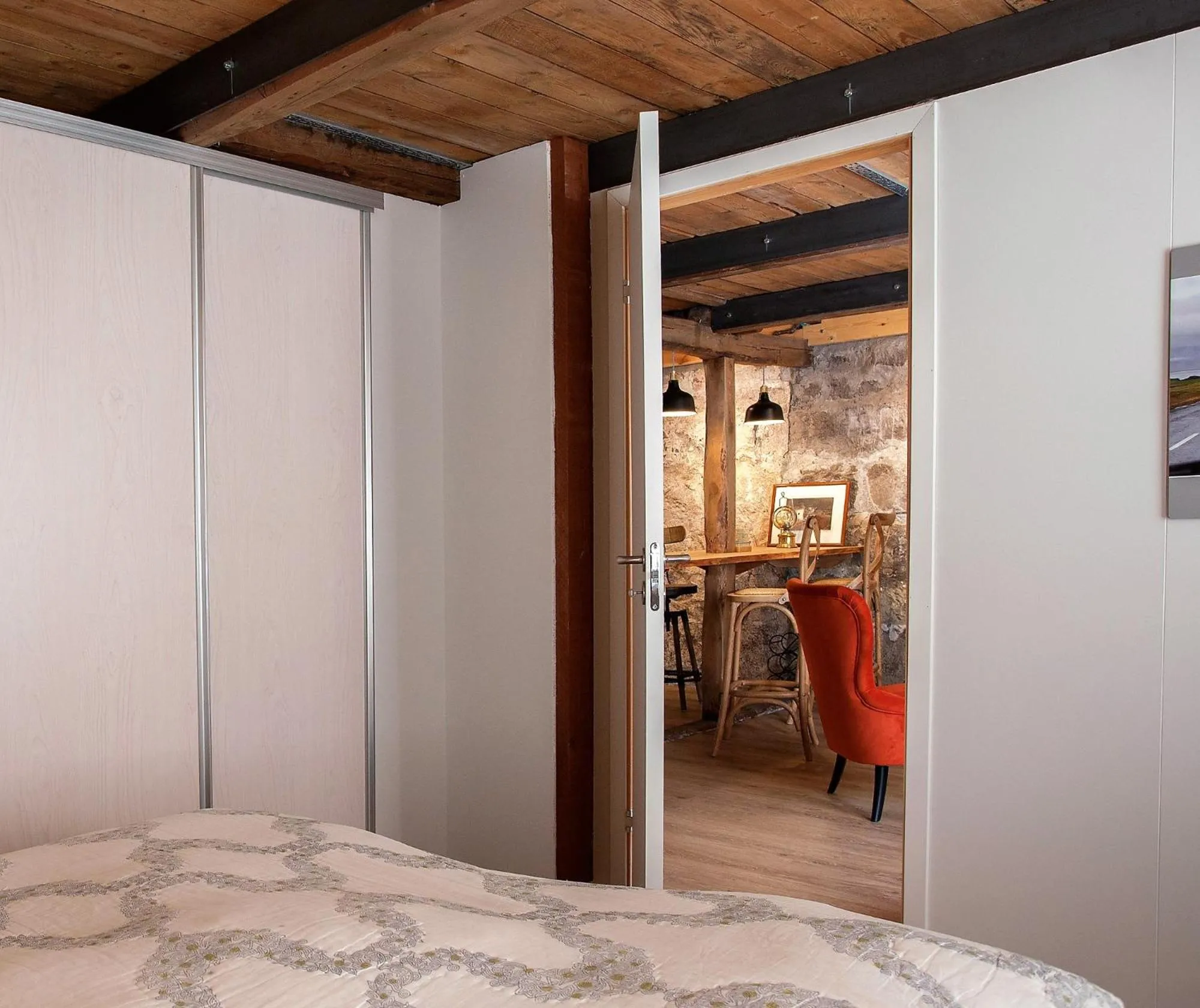 Seating area, Bed in Day Dream Soleyjargata Rooms & Apartments