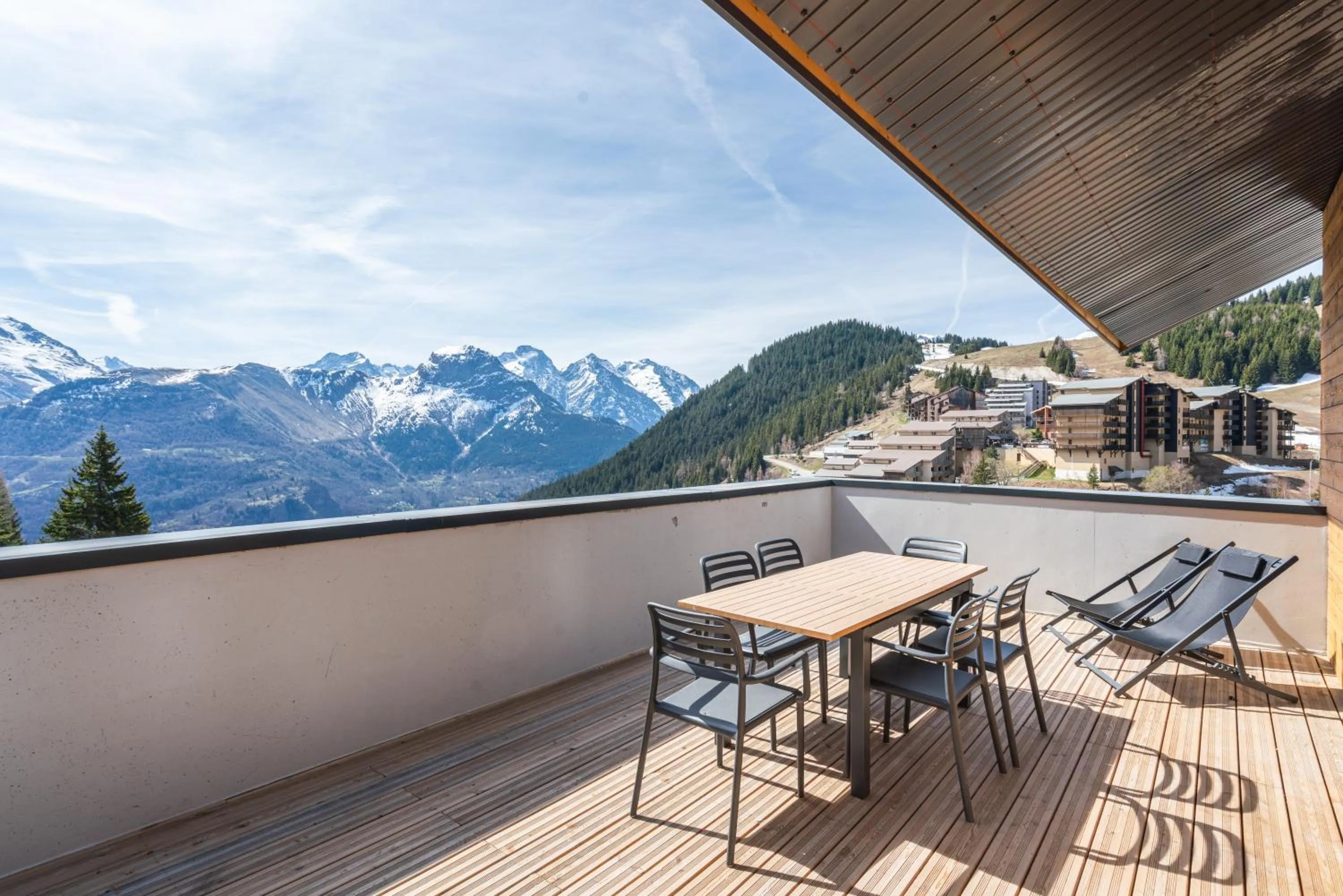 Balcony/Terrace in Résidence Vacancéole - Les Ecrins d'Auris