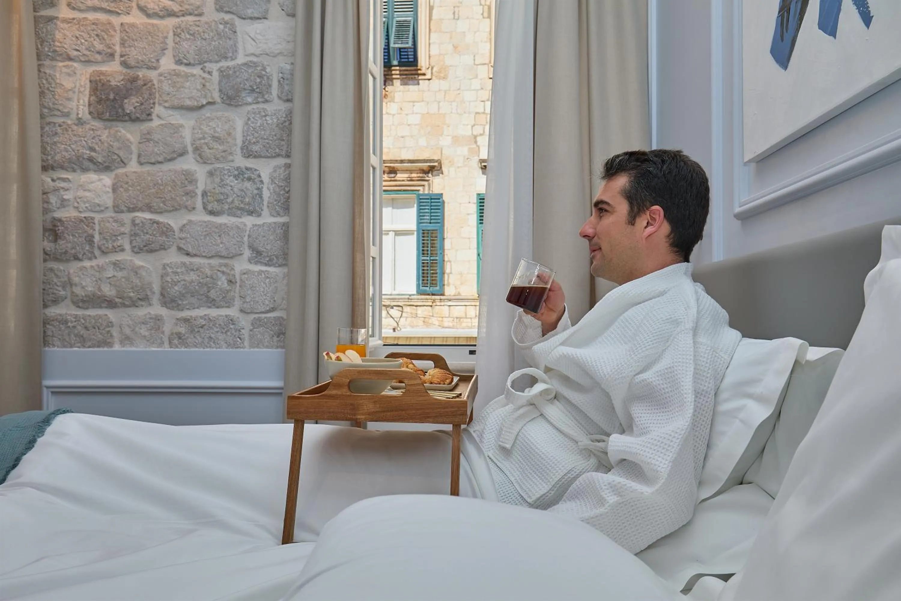 People, Bed in Bota Palace