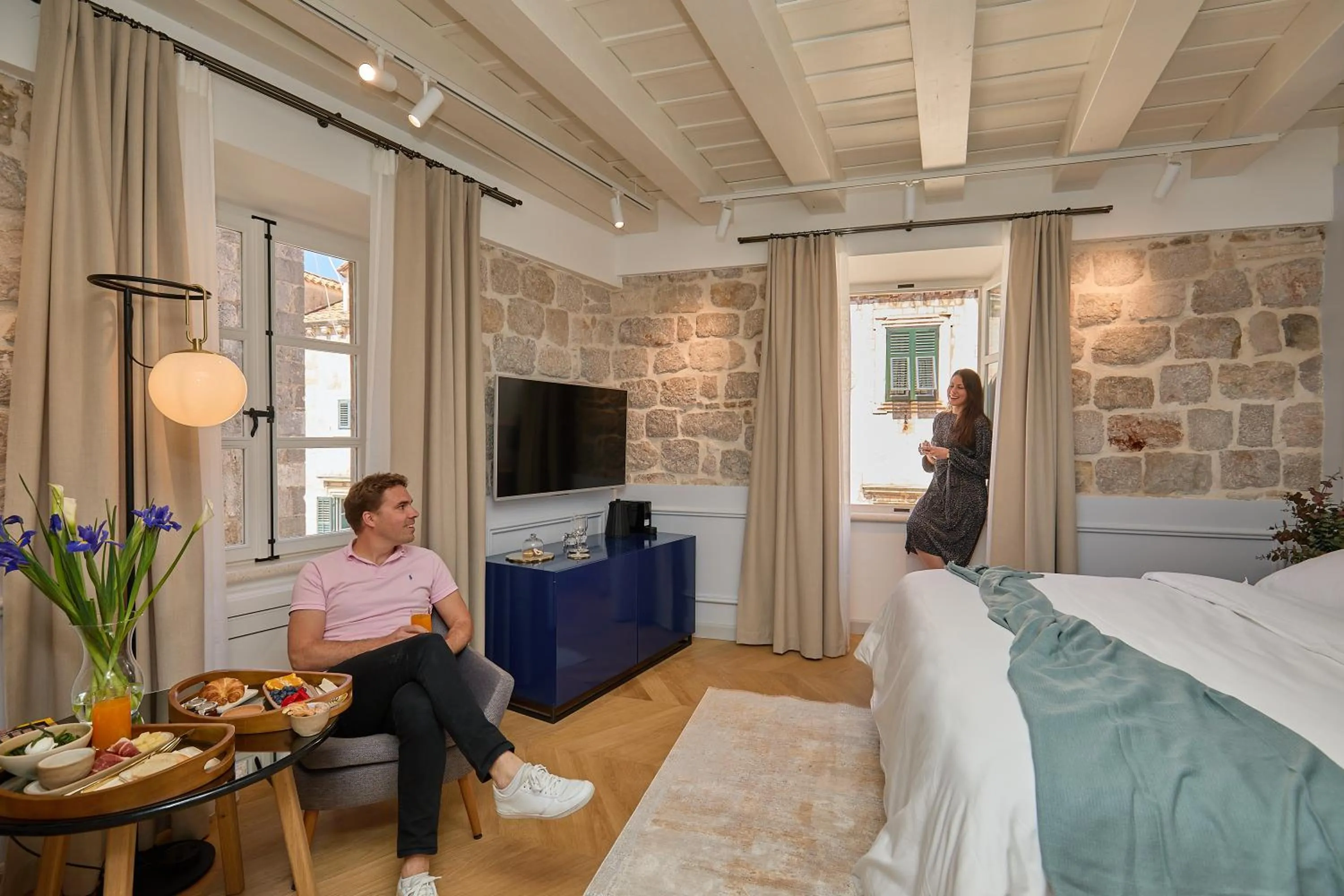 People, Bed in Bota Palace