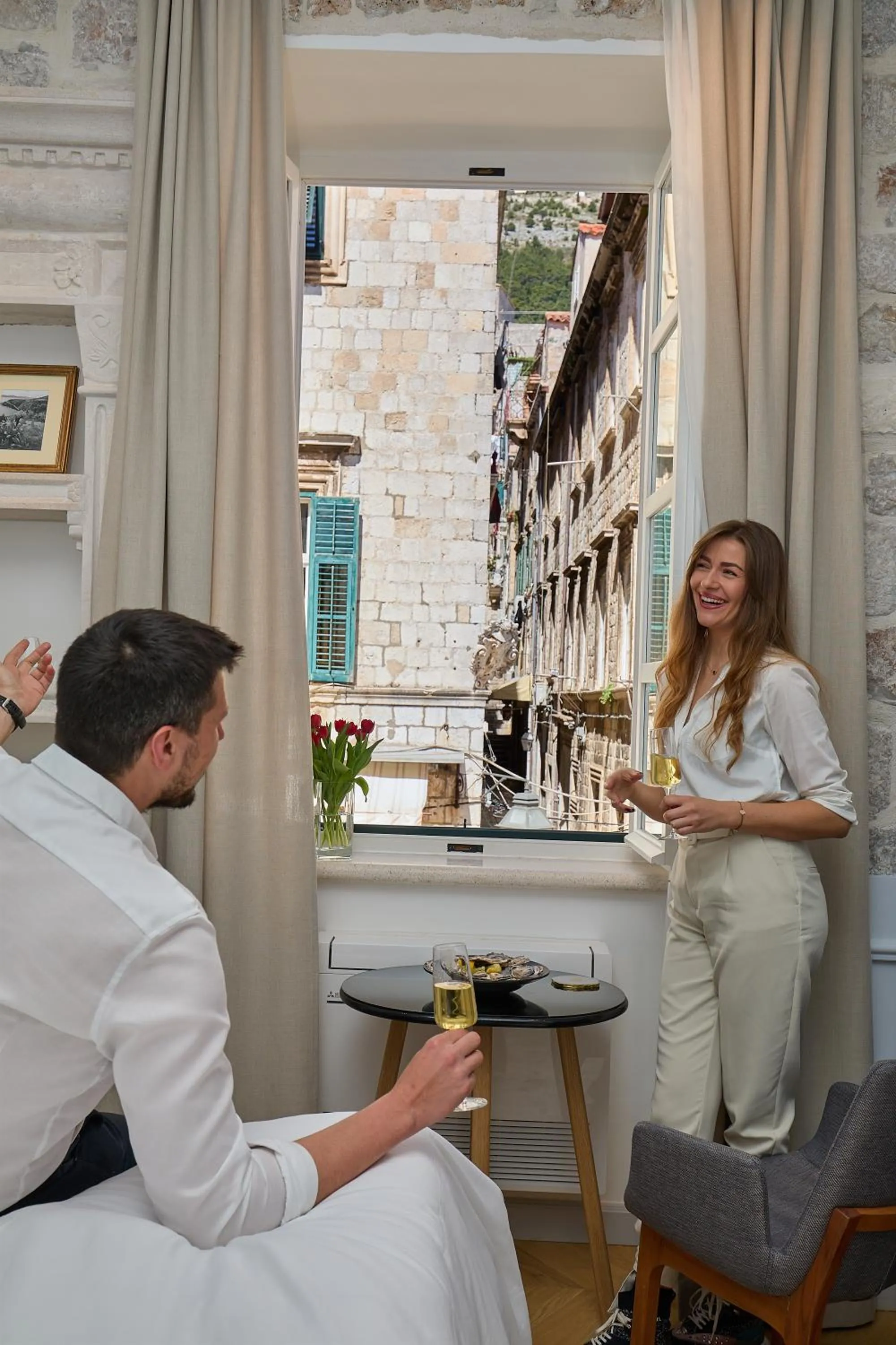 People in Bota Palace