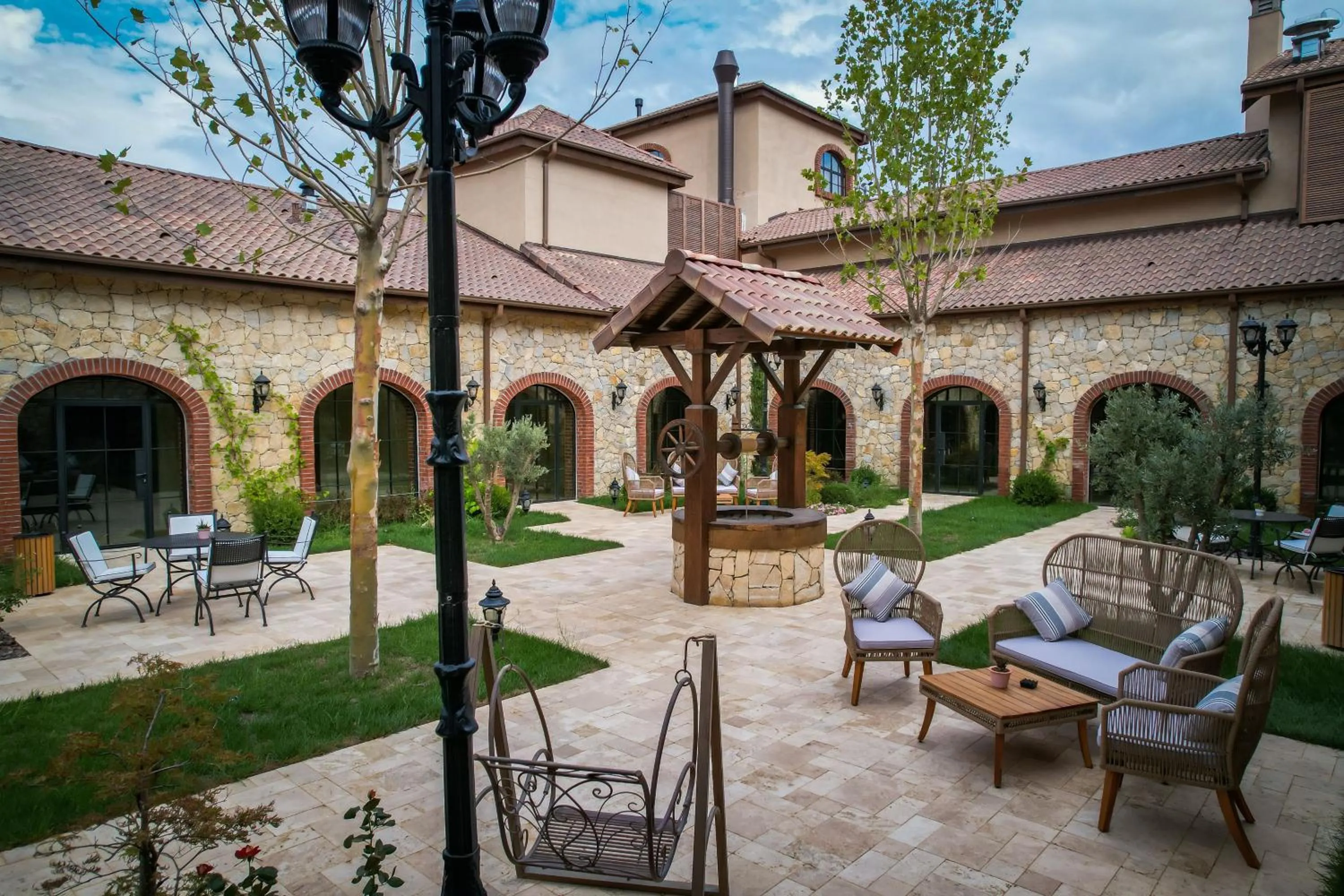 Inner courtyard view in Bengodi Boutique Hotel