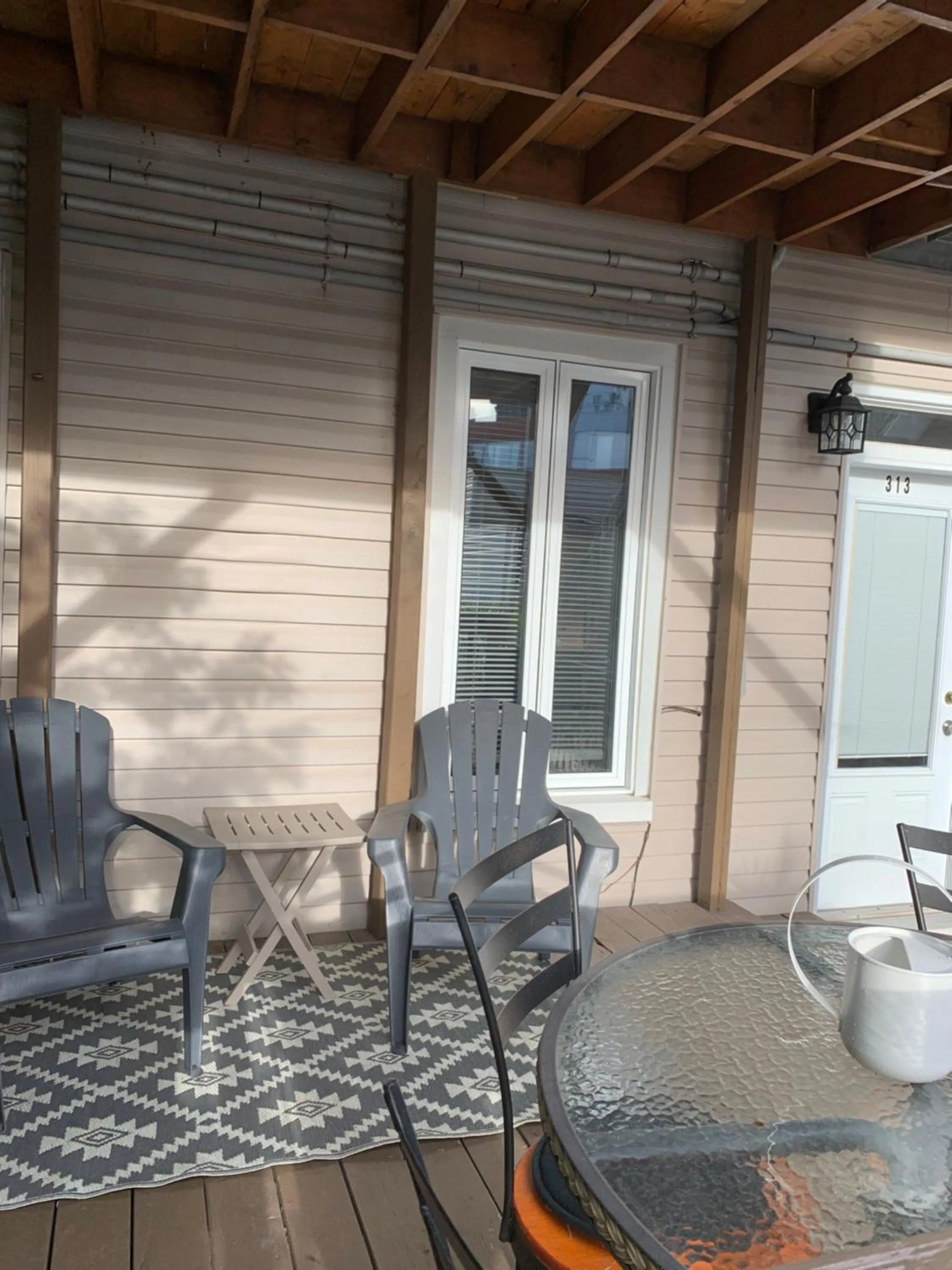 Patio in L'appartement BOHO avec parking