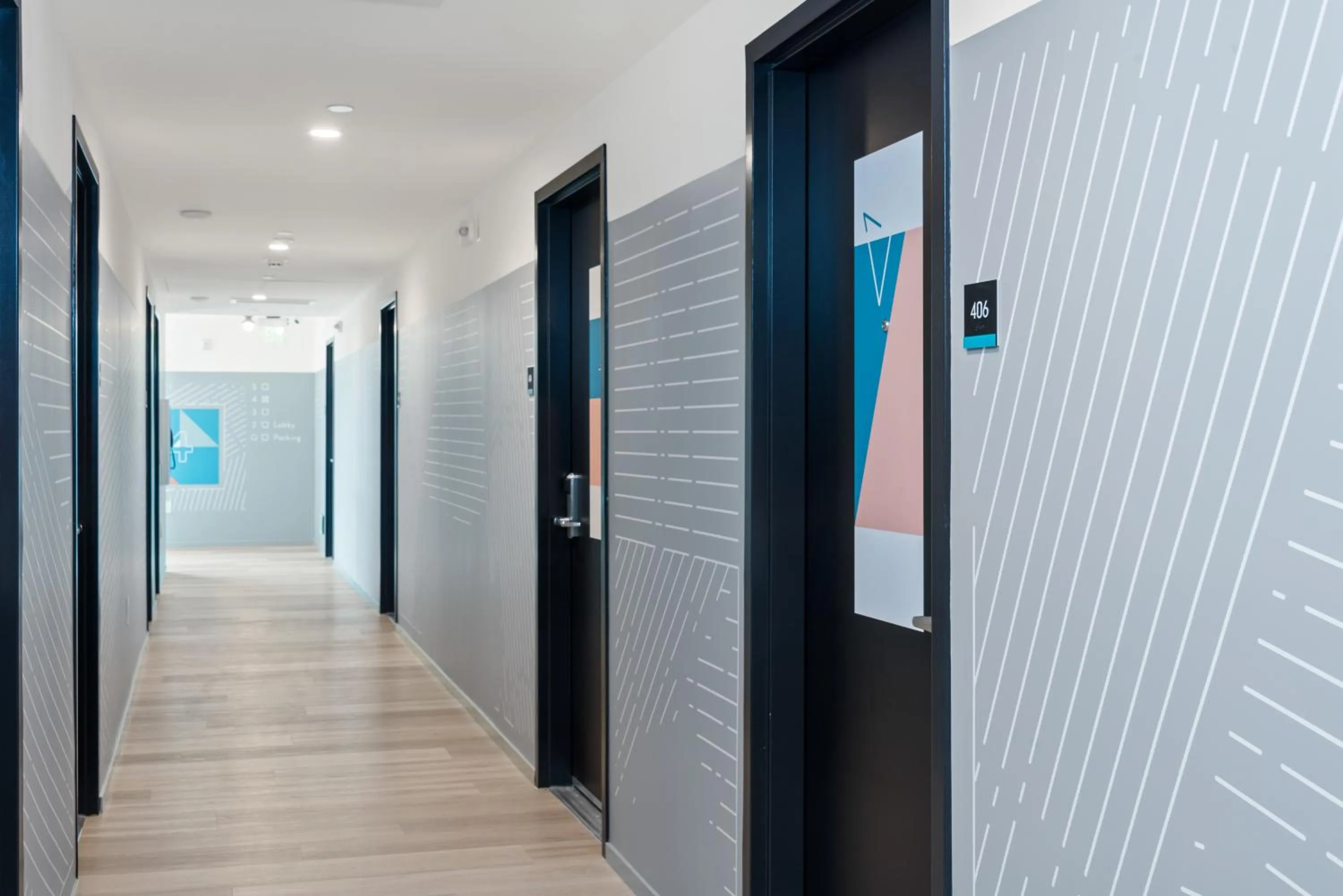 Decorative detail in The Metric - Los Angeles Downtown