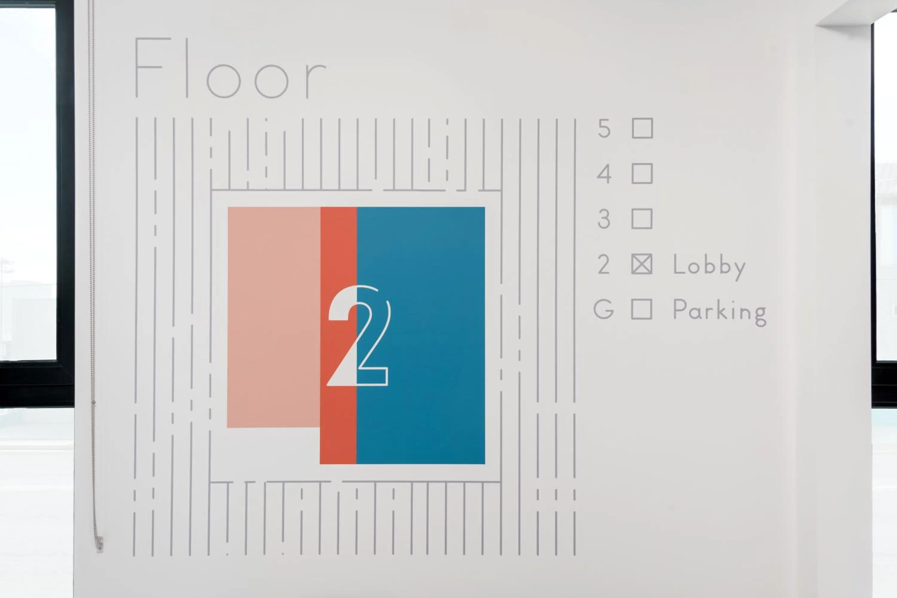 Decorative detail in The Metric - Los Angeles Downtown