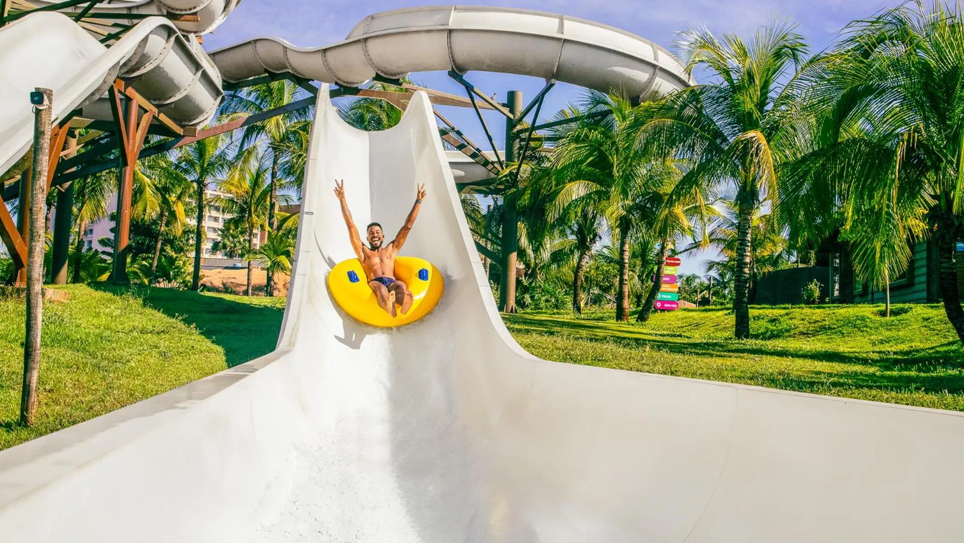 Aqua park in Hot Beach Raízes