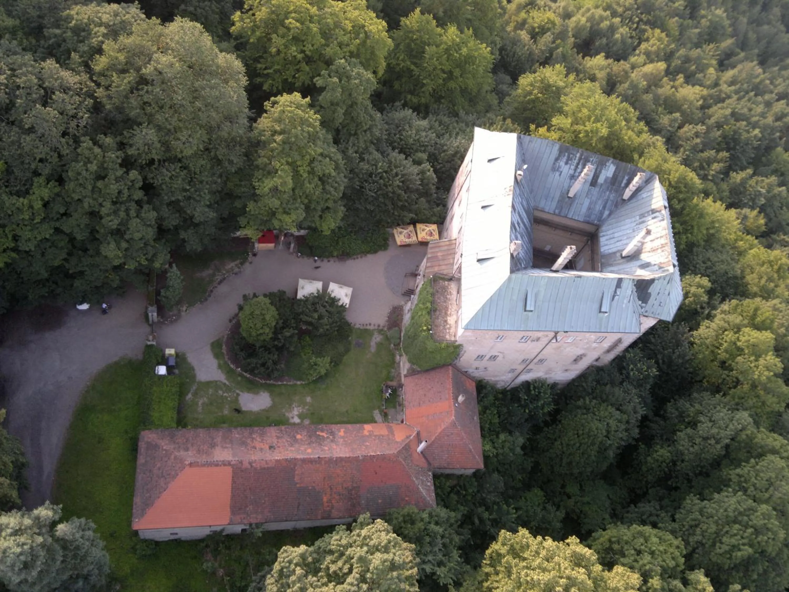Bird's eye view in Hájovna hradu Houska