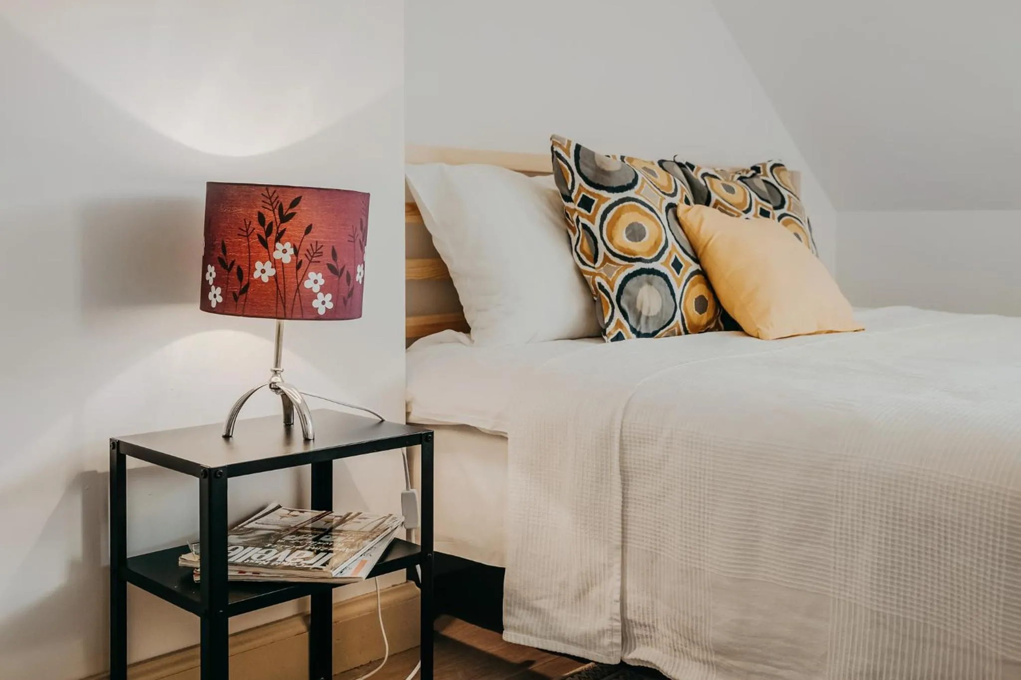 Seating area, Bed in Spacious - 140 square meters Apartment, Vilnius City Centre