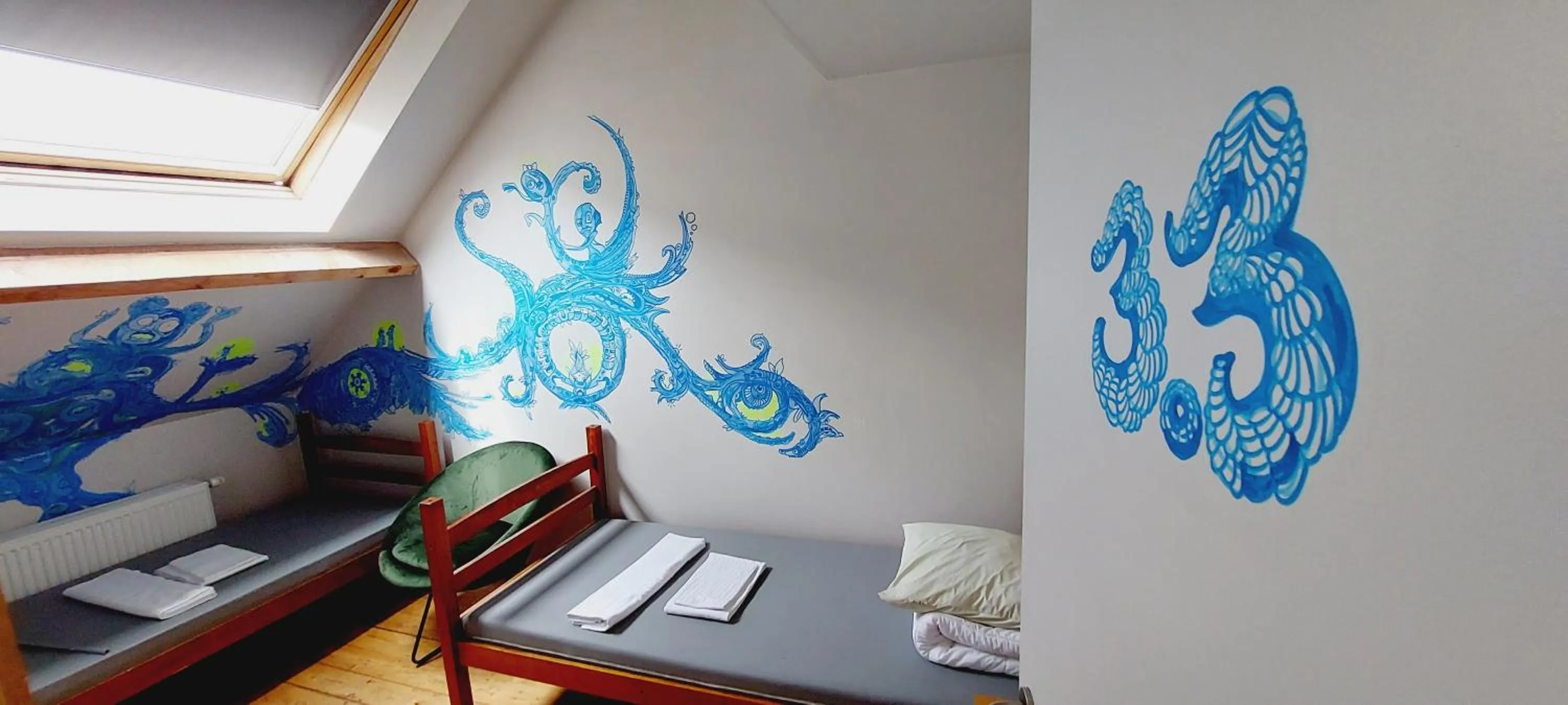 Decorative detail in KaBa Hostel