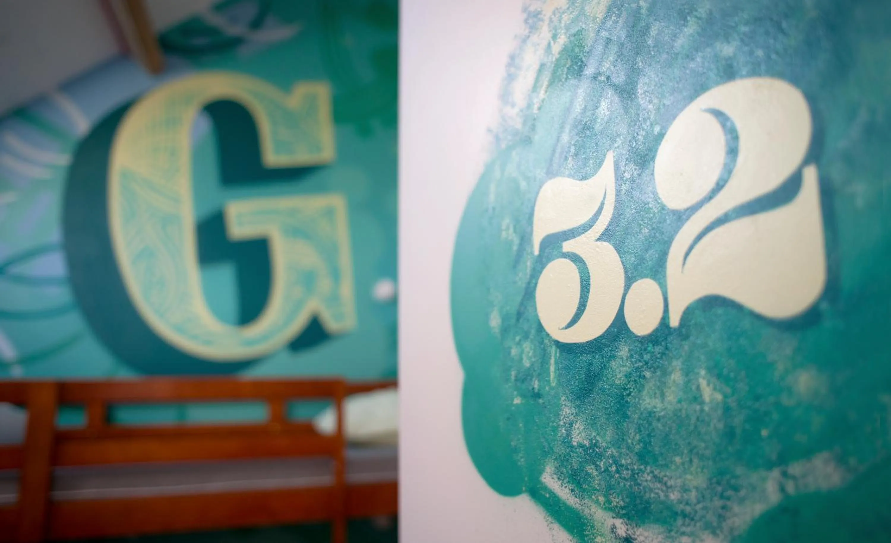 Text overlay in KaBa Hostel