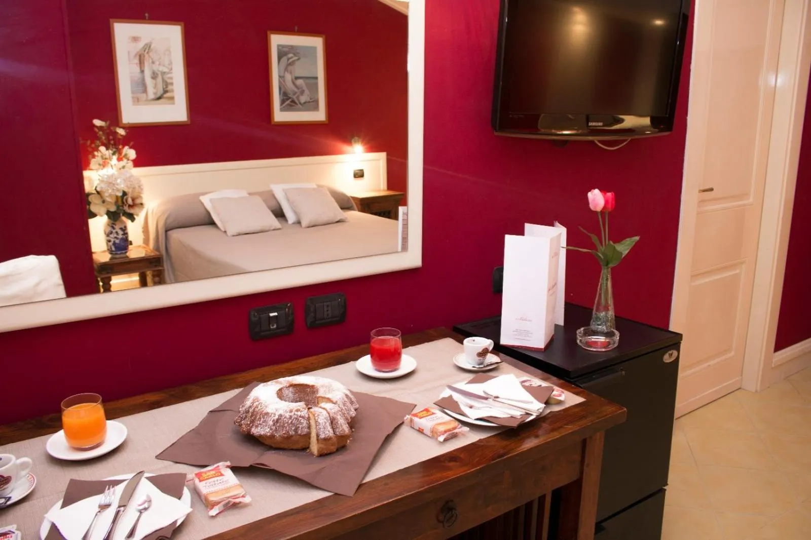 Bed in Hotel Mediterraneo