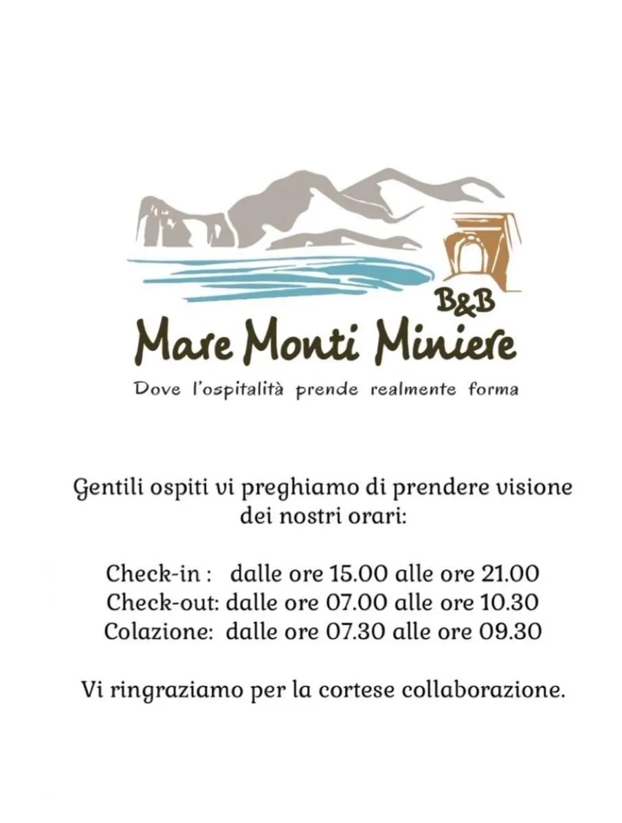 Text overlay in B&B Mare Monti Miniere