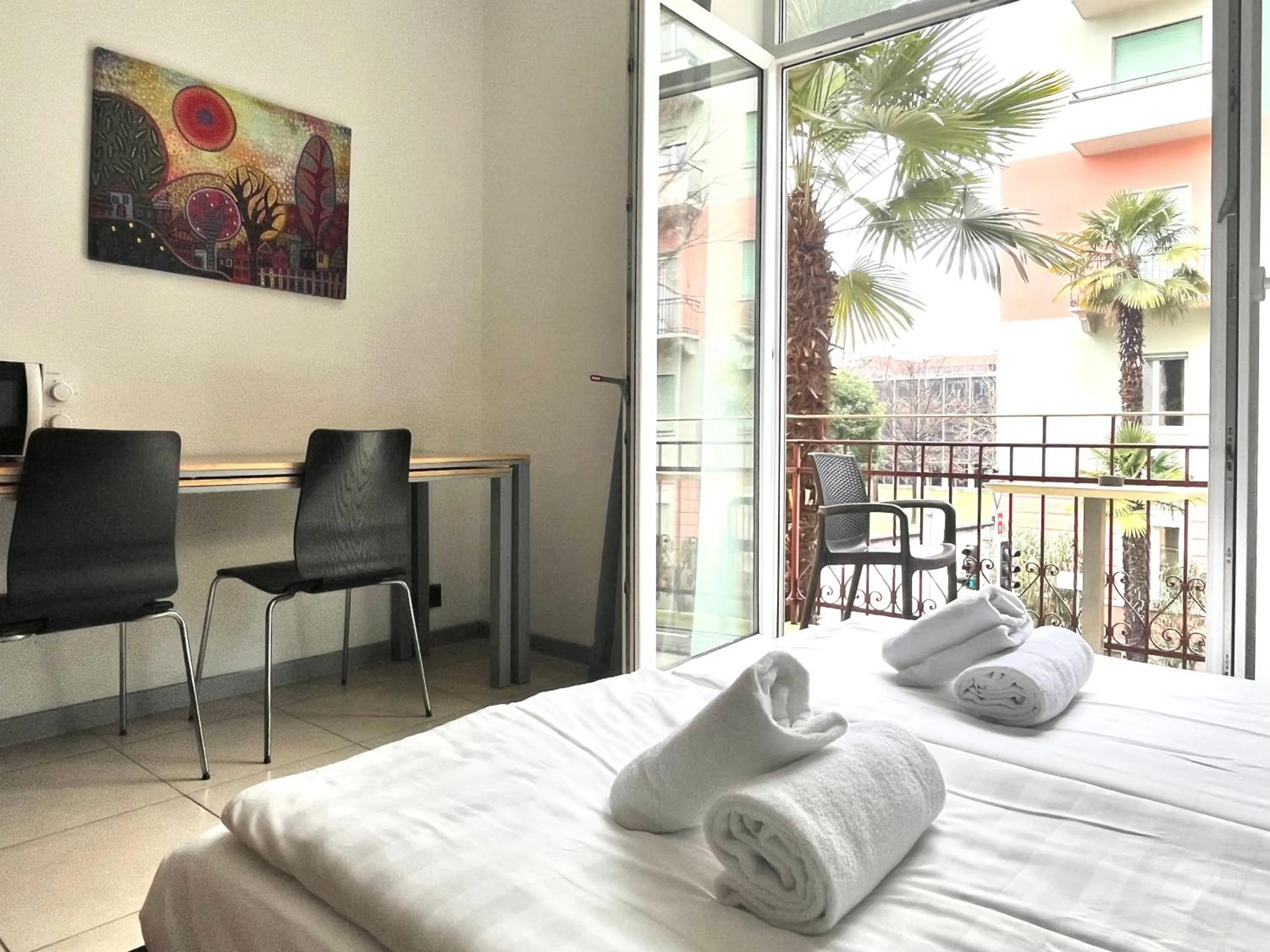 View (from property/room), Bed in GuestHouse University by LR - self check in