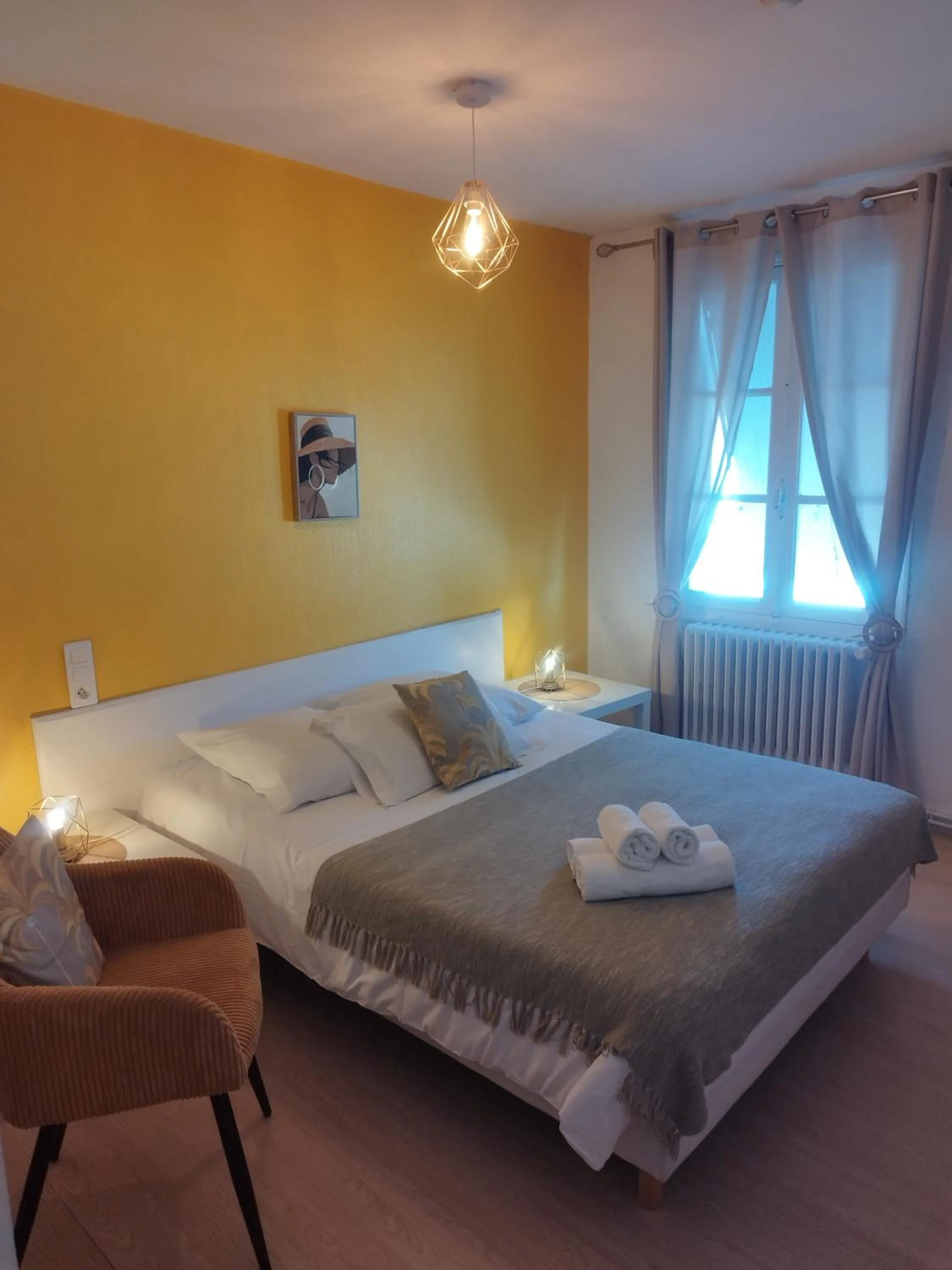 Bedroom, Bed in Hôtel Les Thermes