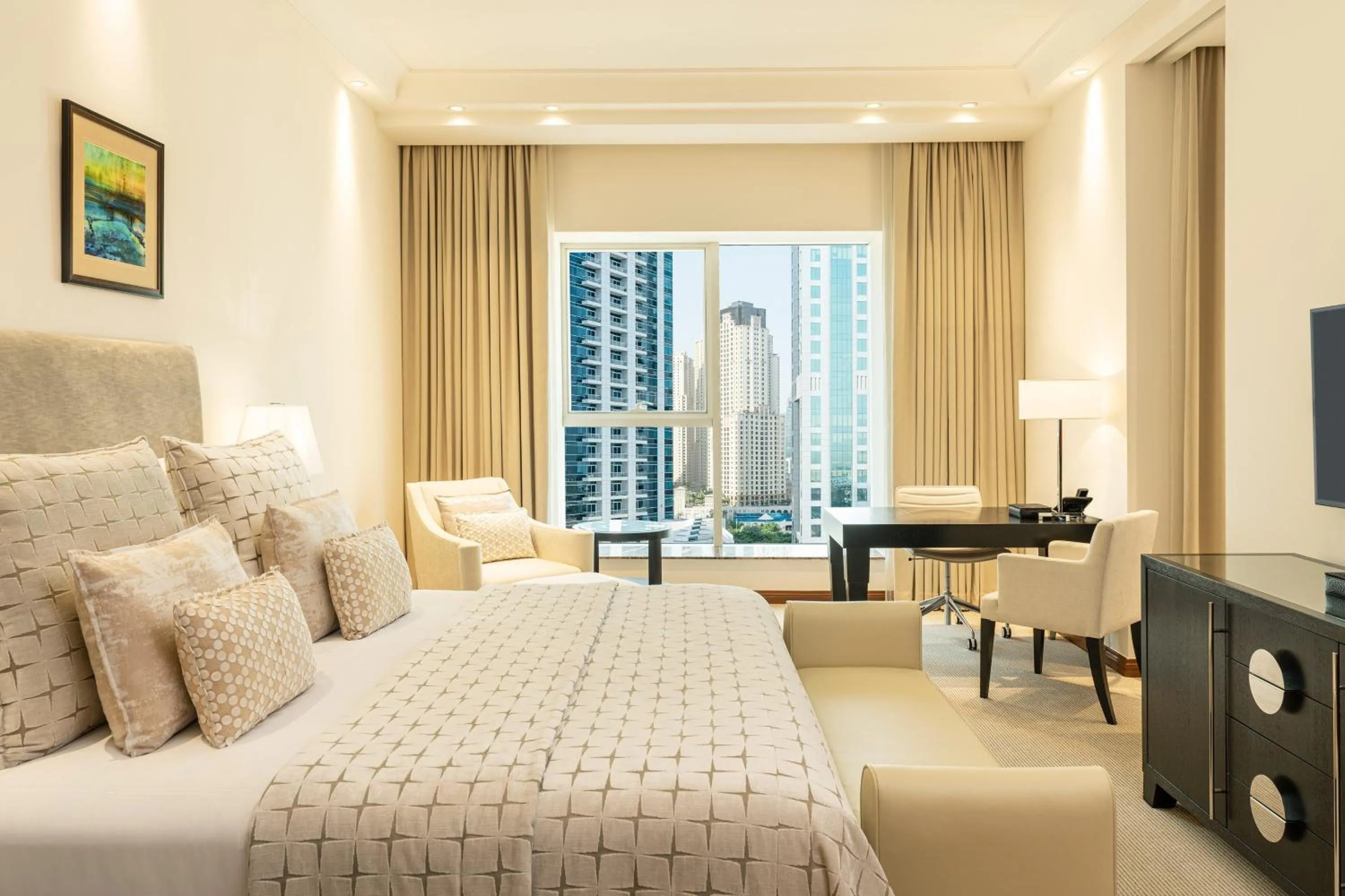 Bedroom, Bed in Grosvenor House, a Luxury Collection Hotel, Dubai