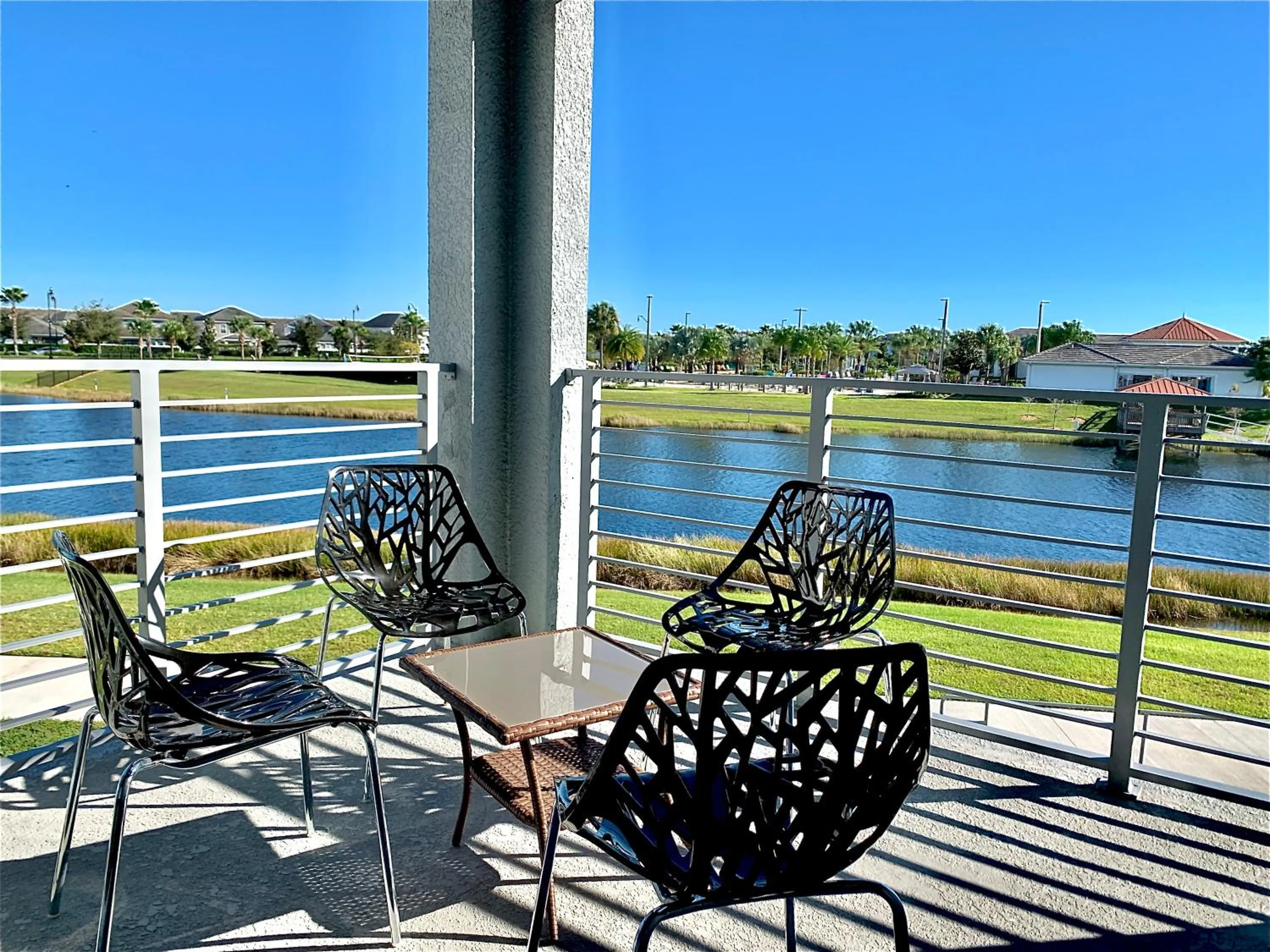 Balcony/Terrace in 3B2B-Beautiful Lake View-Baby Friendly-FREE WATER PARK!NO Resort Fee-5 Miles to Disney-Storey Lake 3141
