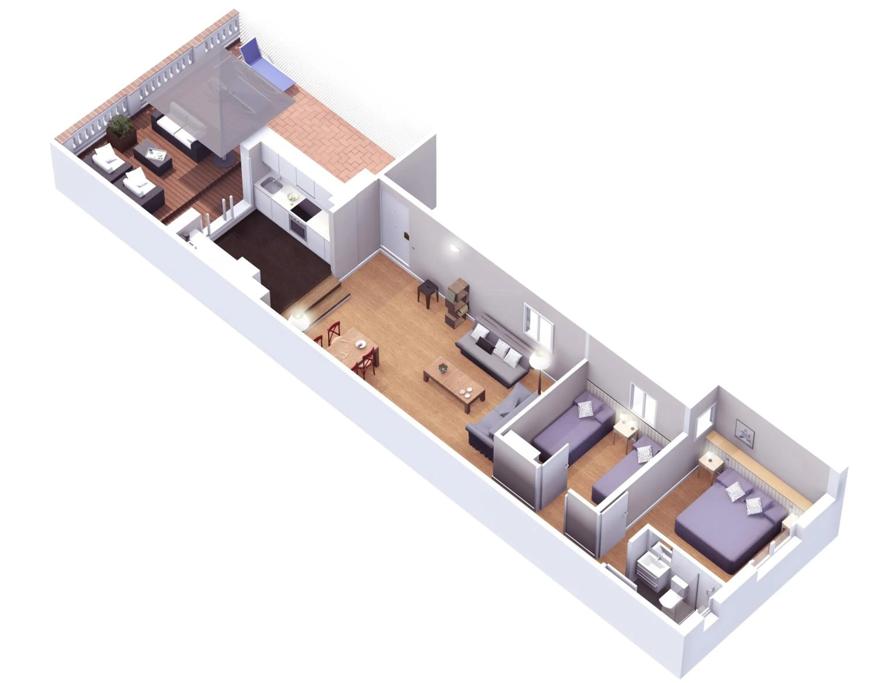 Floor plan in Bcn Paseo De Gracia Rocamora Apartment