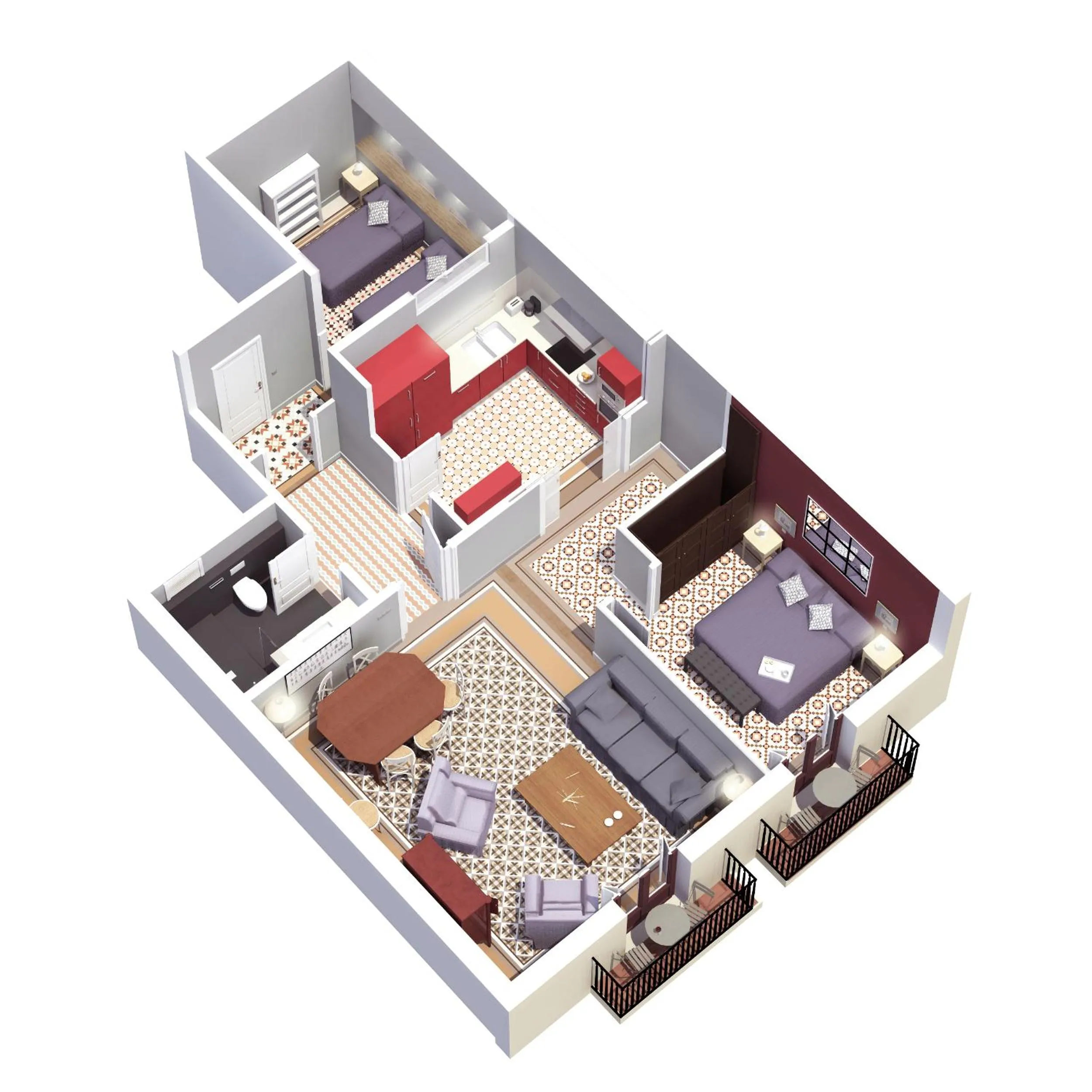 Floor plan in Bcn Paseo De Gracia Rocamora Apartment