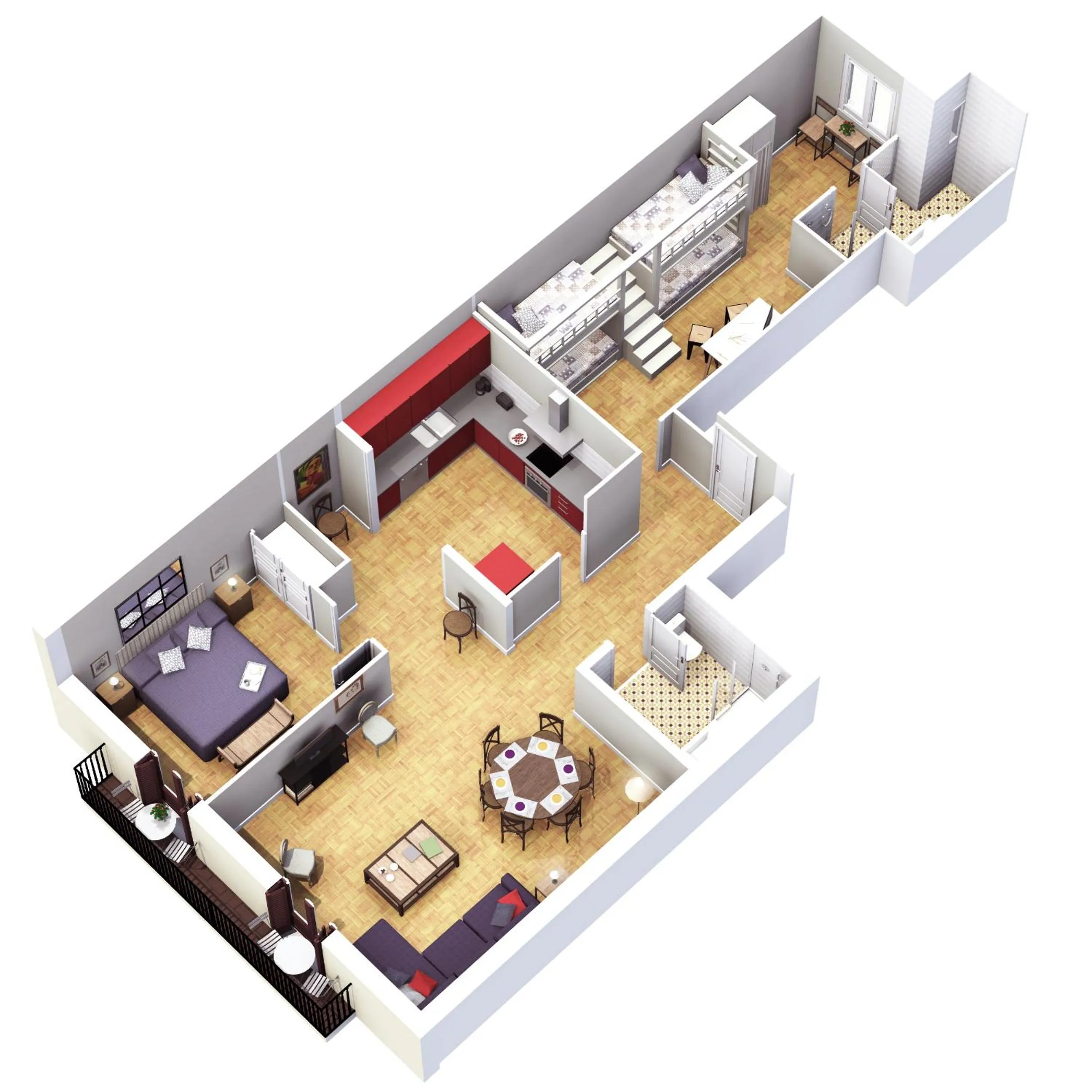 Floor plan in Bcn Paseo De Gracia Rocamora Apartment