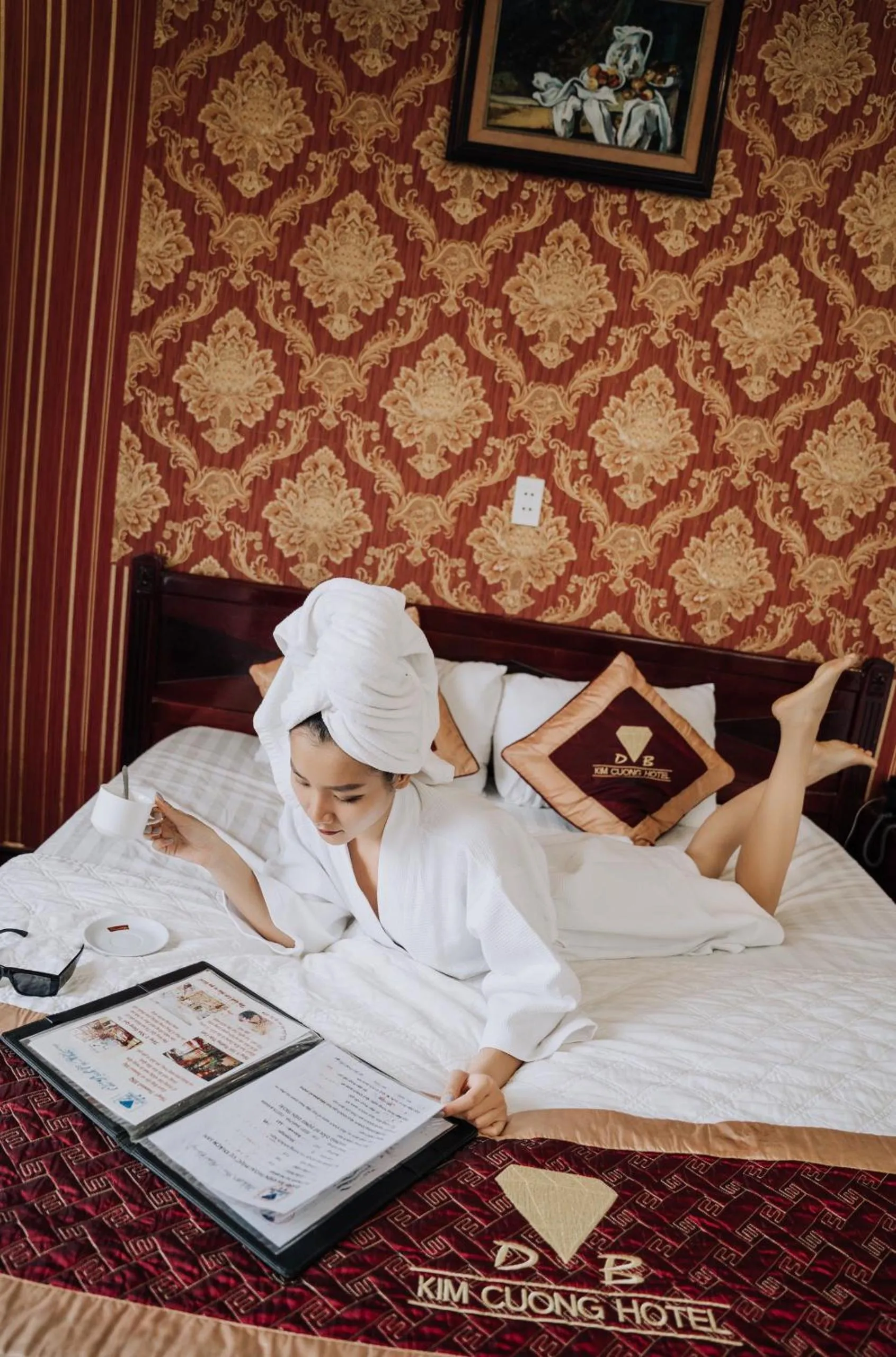 Bed in Diamond Hotel Thai Binh