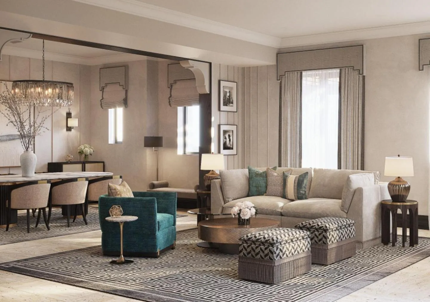 Living room in Jumeirah Dar Al Masyaf Dubai