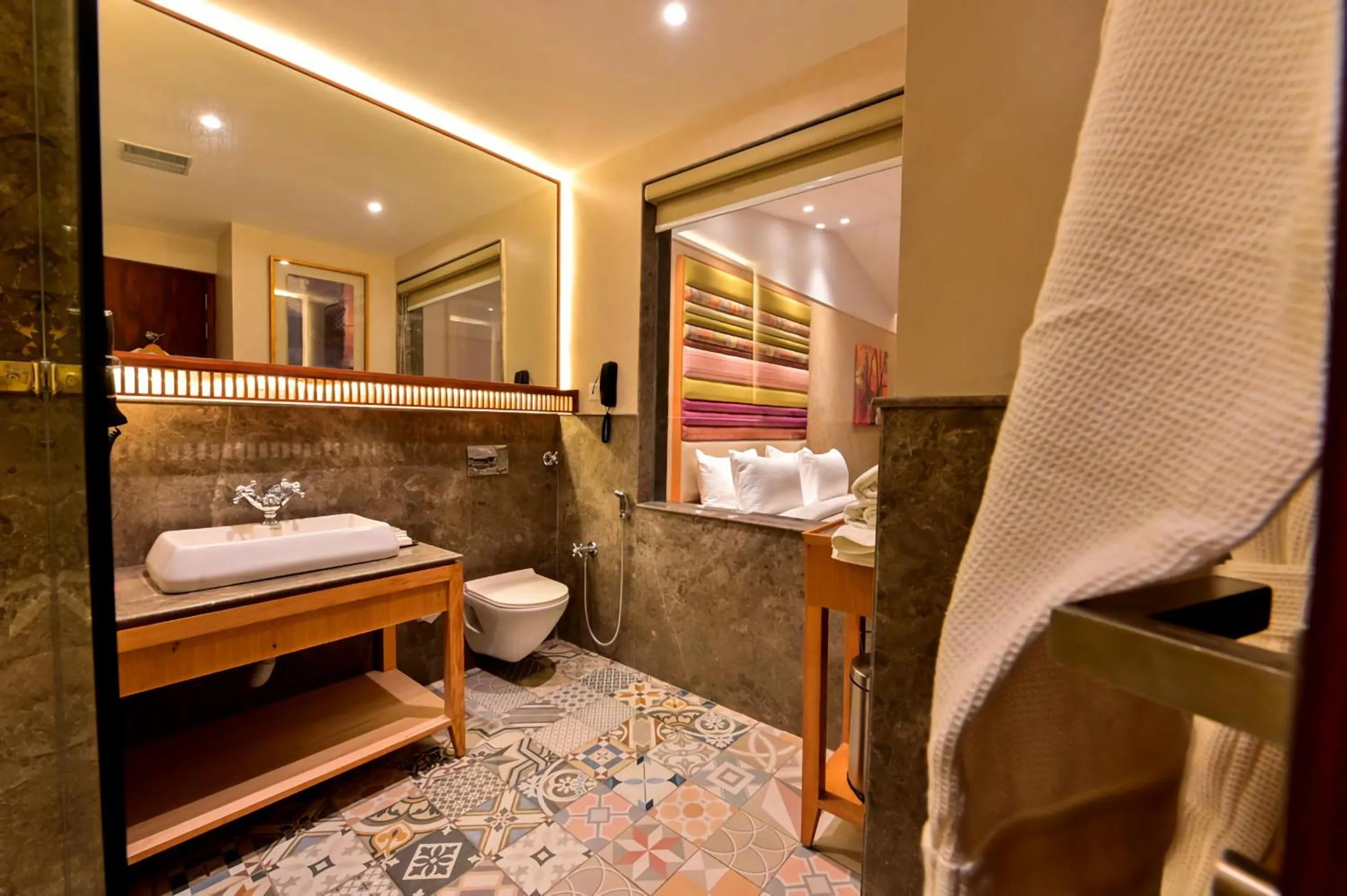 Bathroom, Bed in Four A Resort Jammu