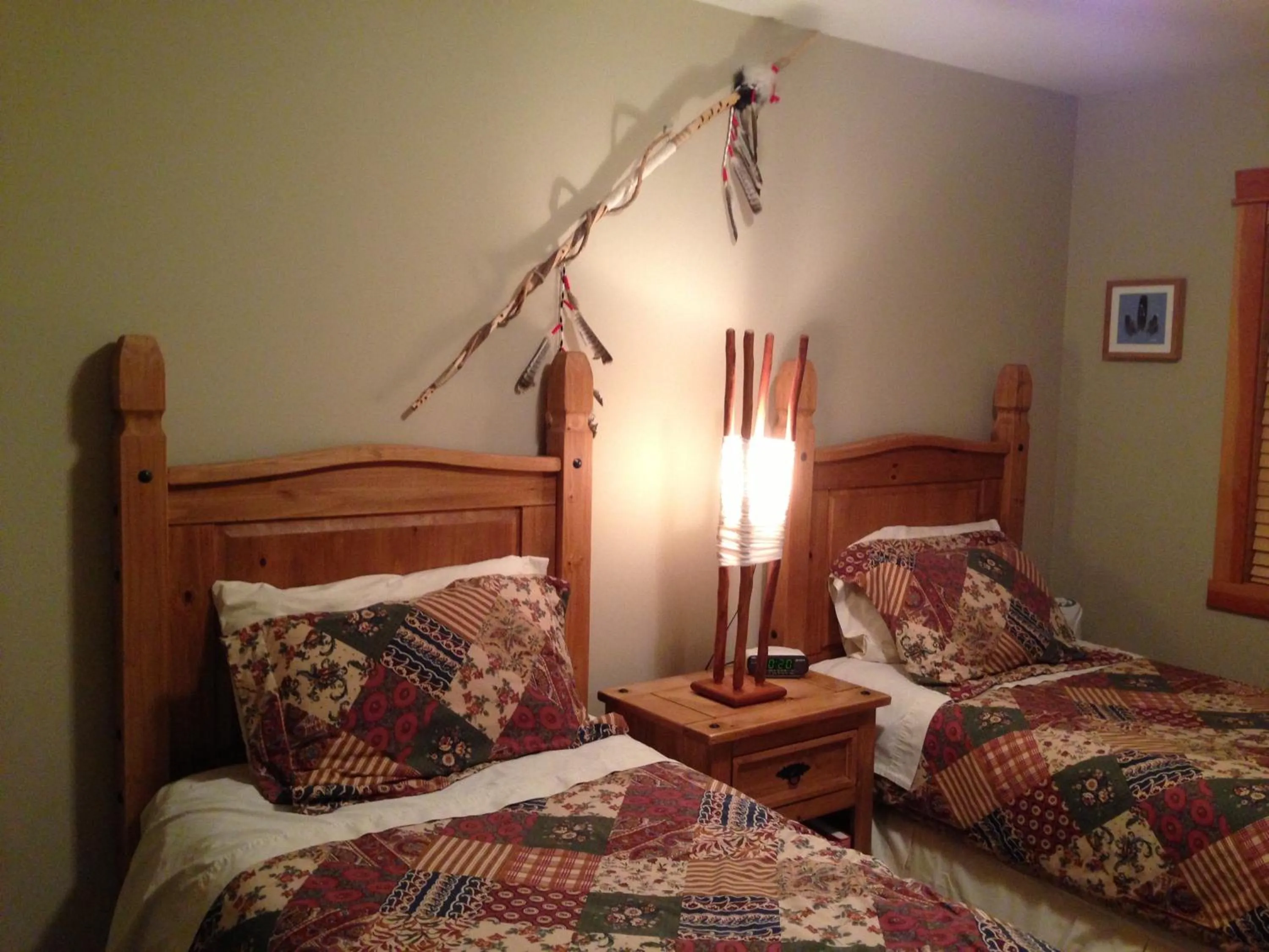 Bedroom, Bed in Apartment 406, Indigenous Artefacts