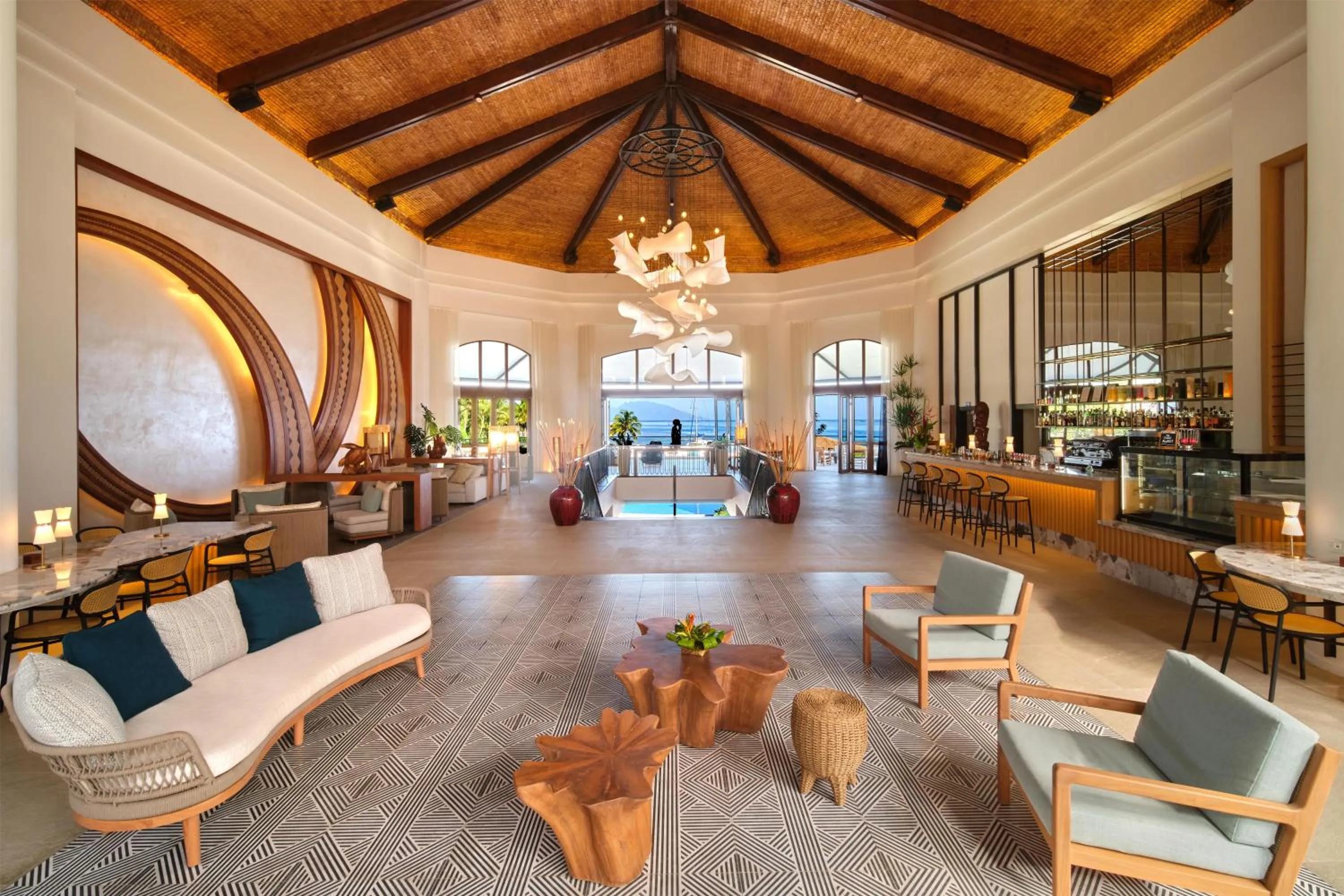Lobby or reception in Hilton Hotel Tahiti