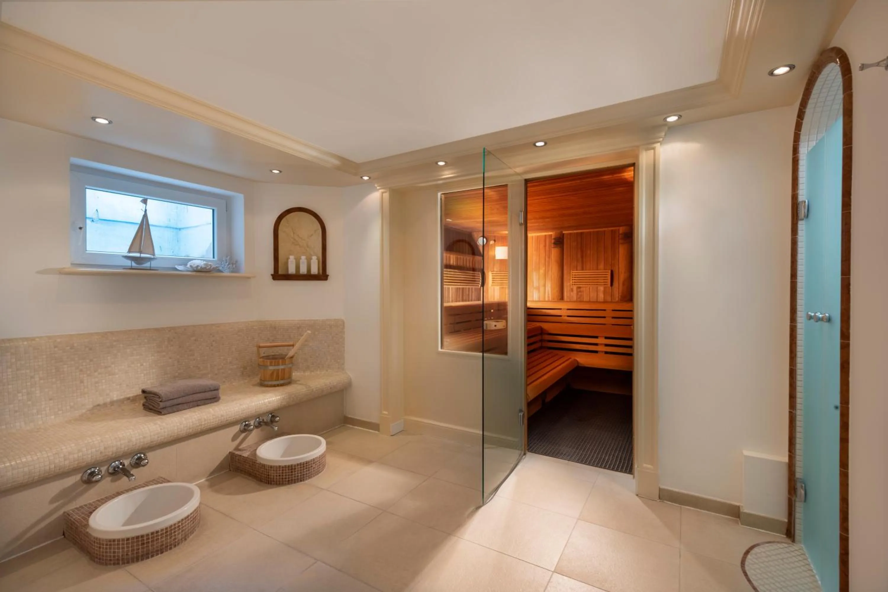 Sauna in Landhaus Carstens