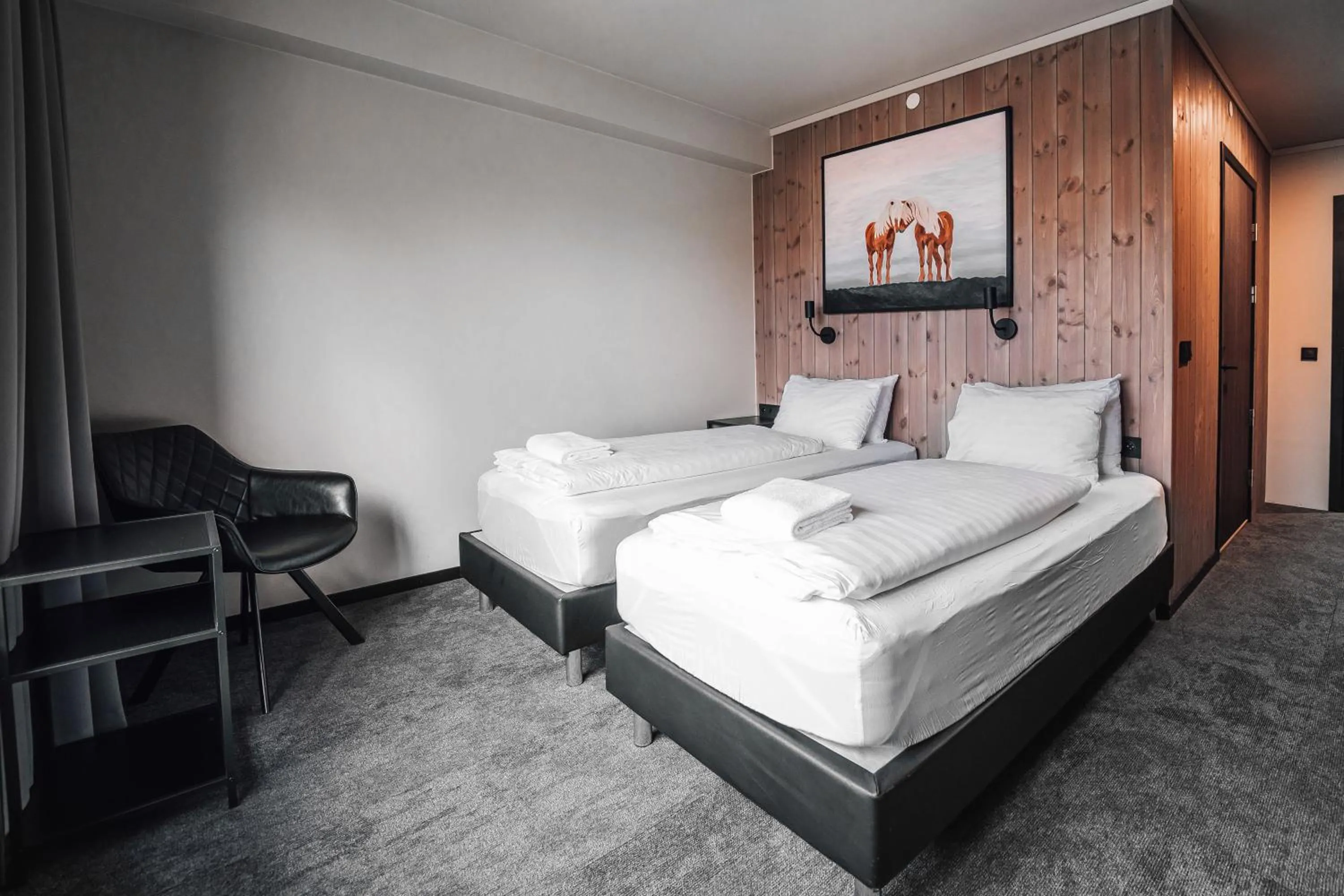 Photo of the whole room, Bed in Blue Hotel Fagrilundur - On The Golden Circle