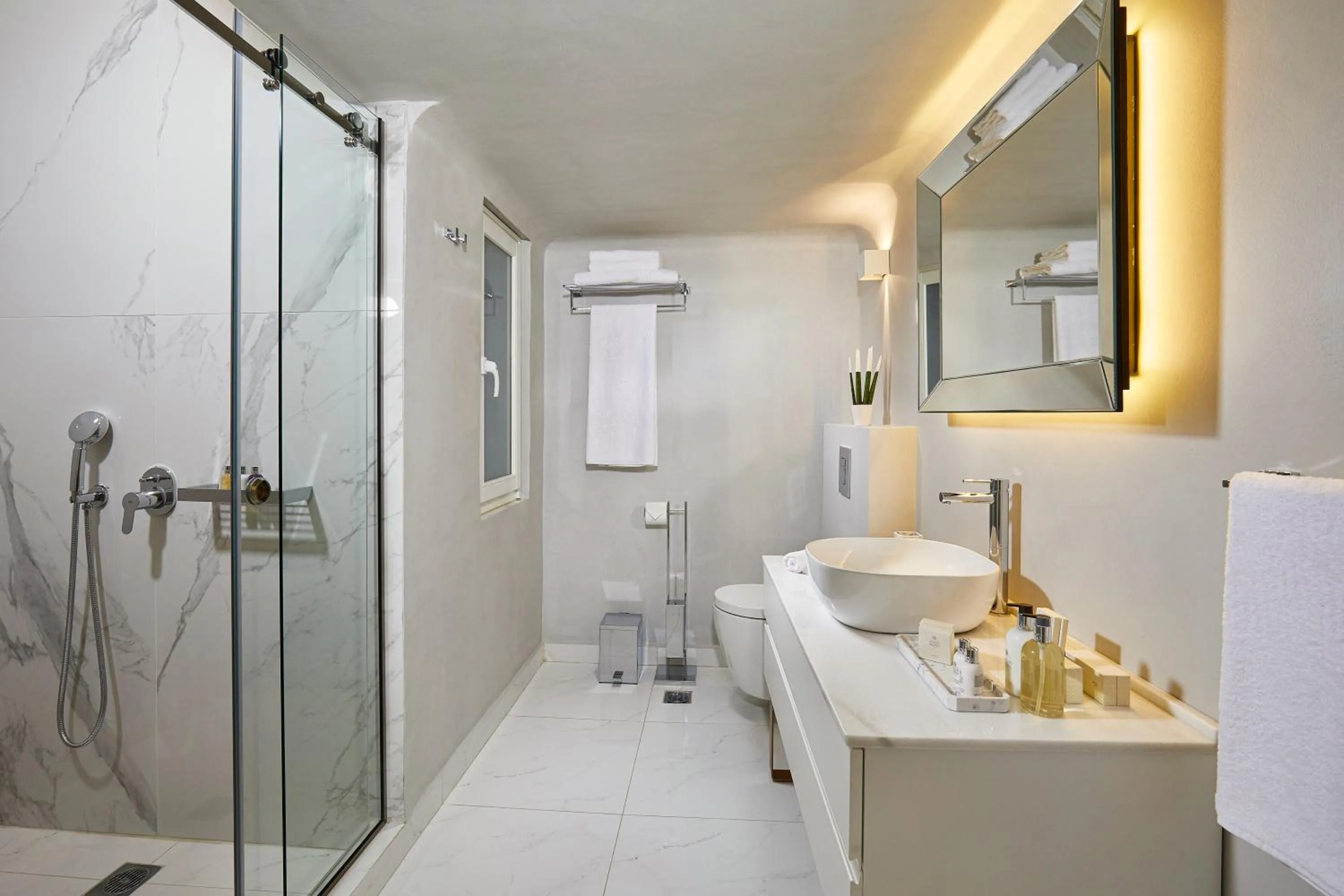 Shower in MiraMe Athens Boutique Hotel