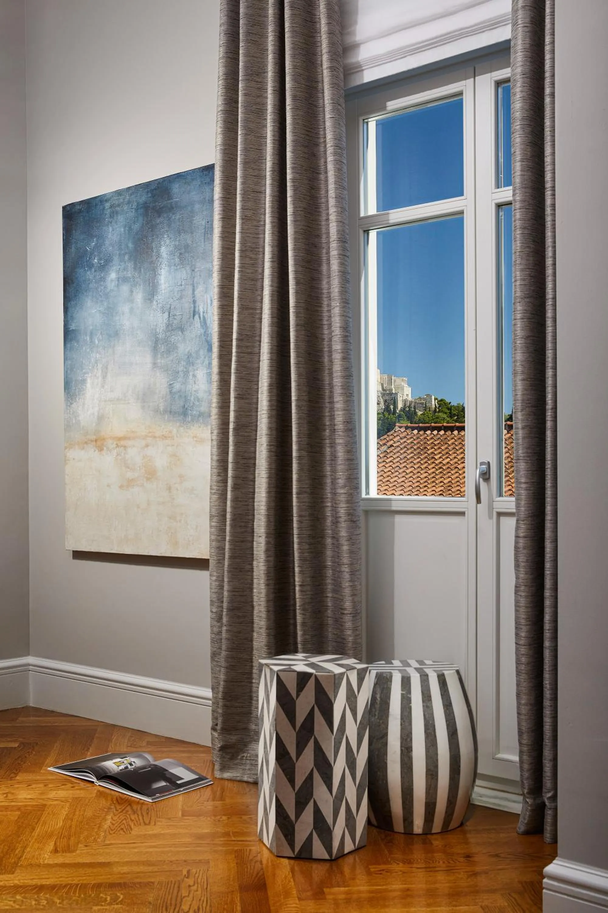 Decorative detail in MiraMe Athens Boutique Hotel