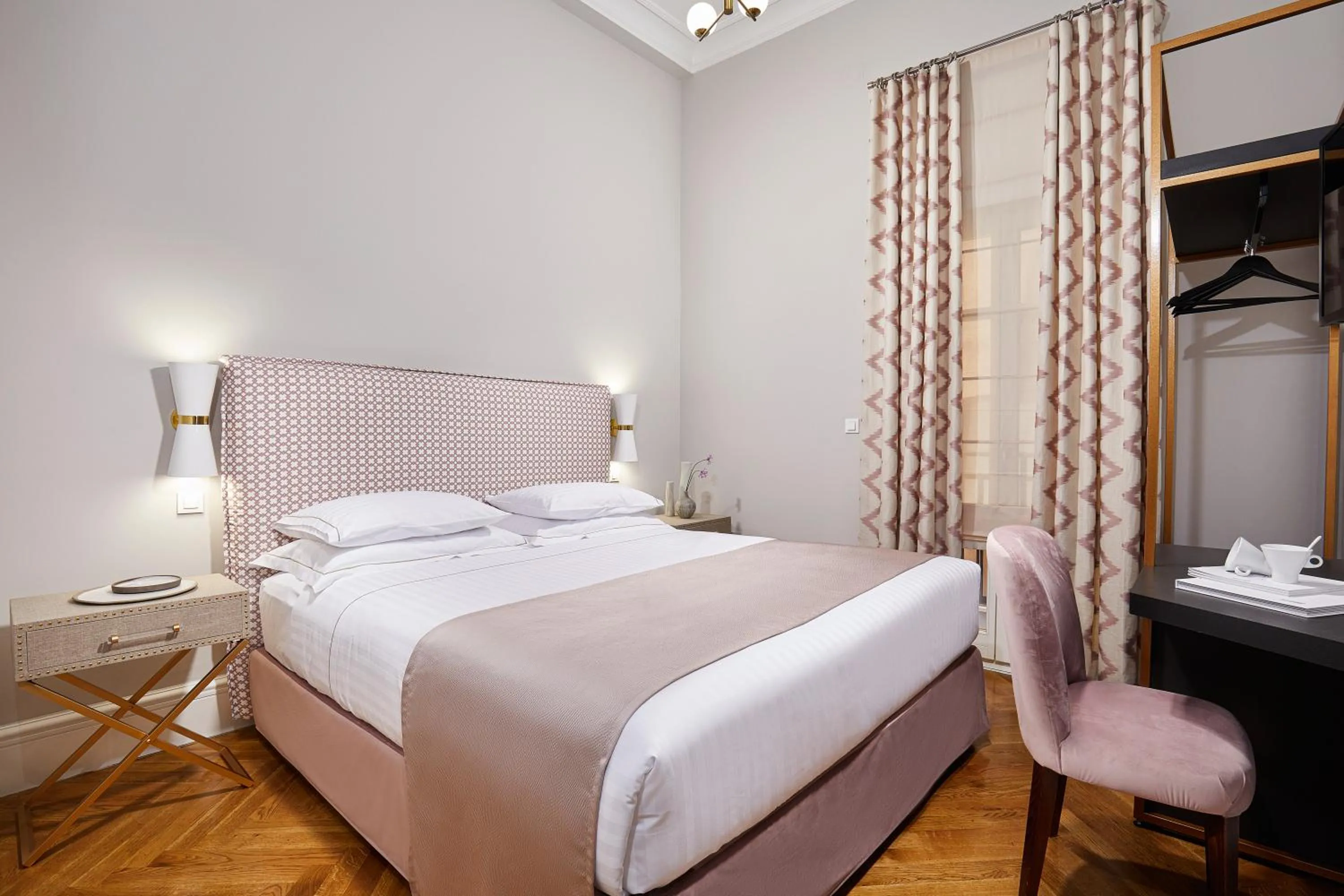 Bed in MiraMe Athens Boutique Hotel