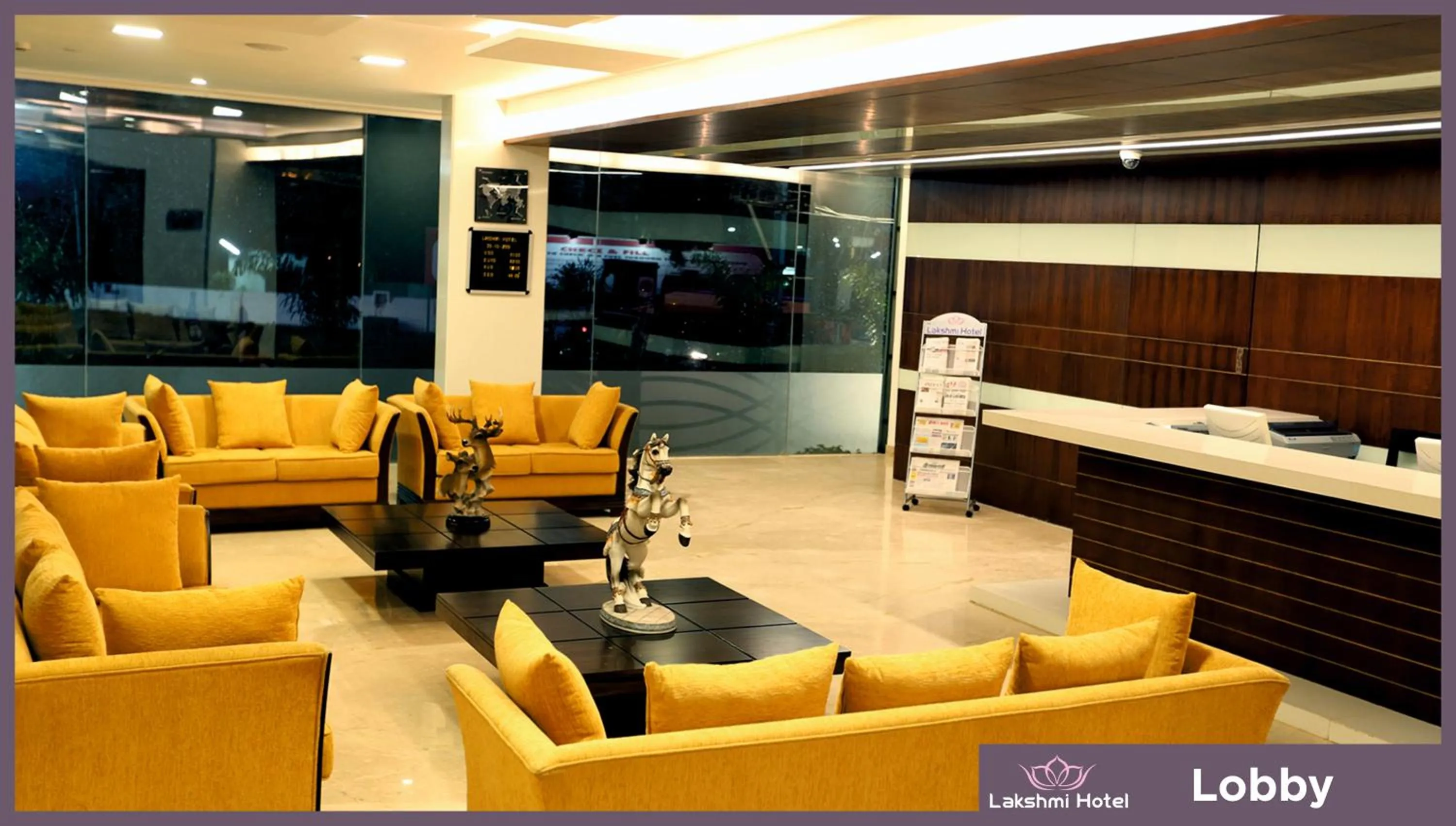 Lobby or reception in Lakshmi Hotel