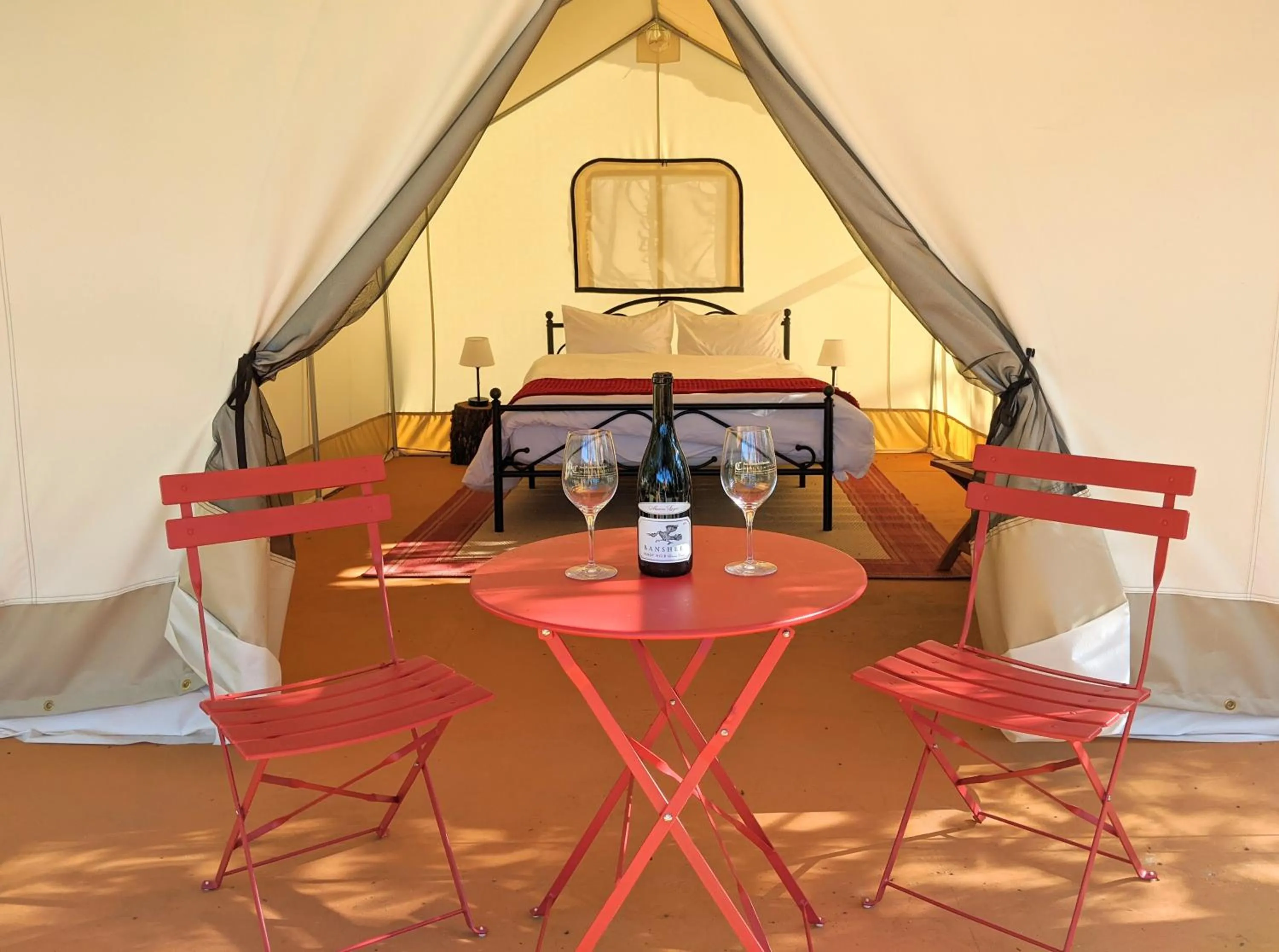 Dining area in Wildhaven Sonoma Glamping