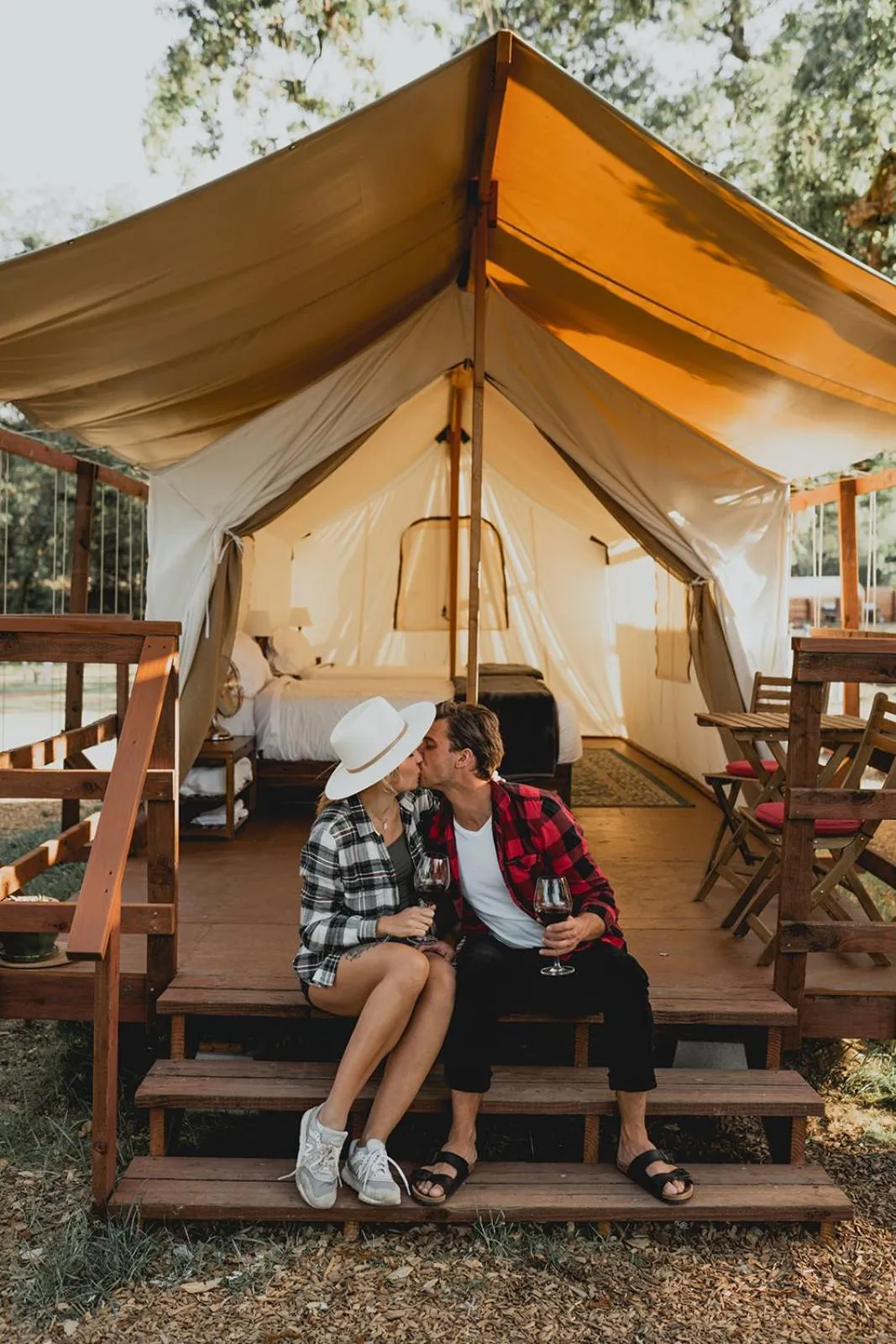 People in Wildhaven Sonoma Glamping