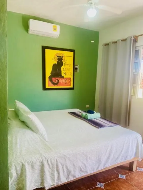 Bedroom, Bed in Casa Kini en Cancún